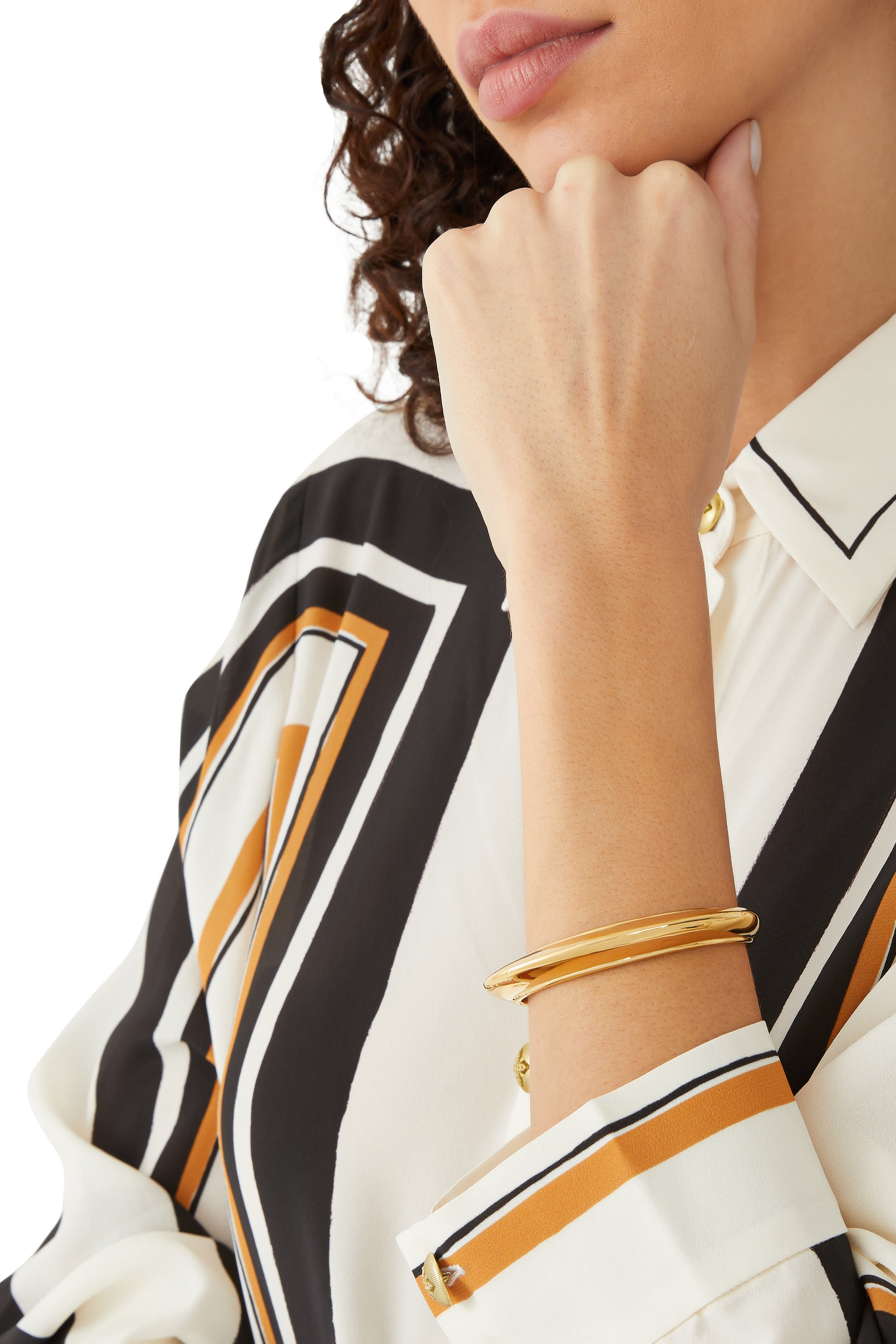 سوار هيرا ستيتمنت مفتوح بتصميم منفوخ