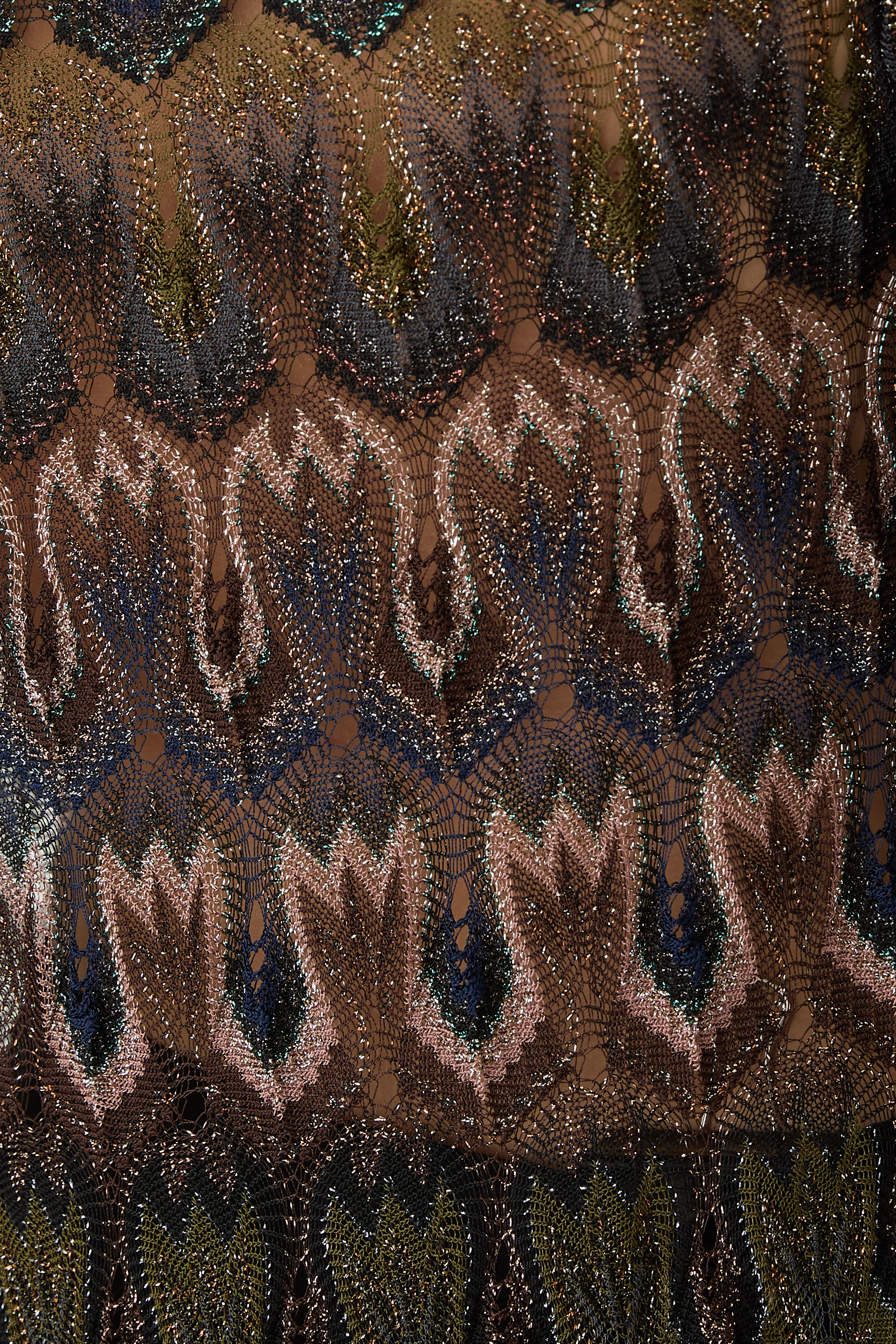 كارديغان طويل بنقشة أرابيسك دانتيل