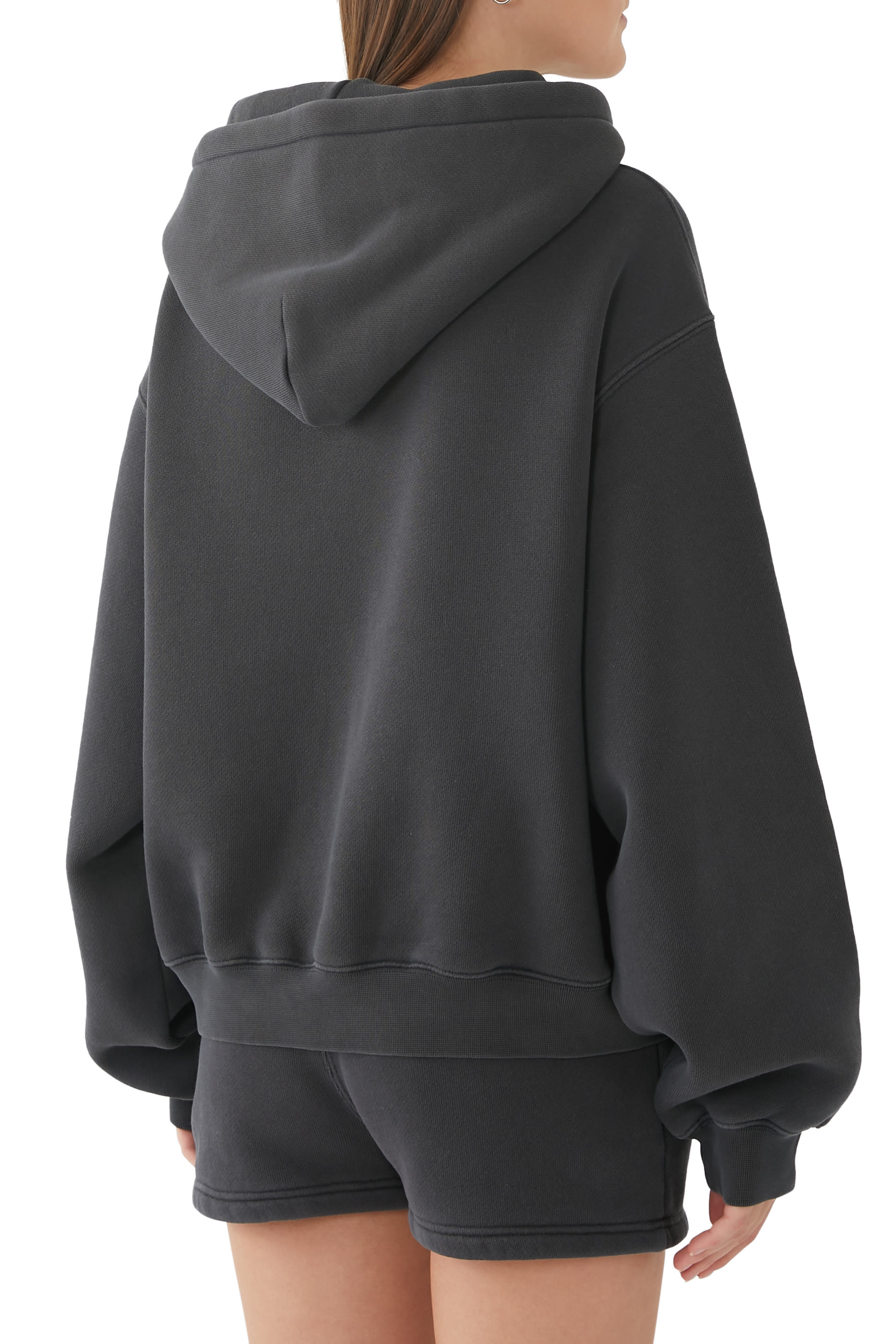 هودي اسنشالز بشعار الماركة منفوخ من قماش تيري