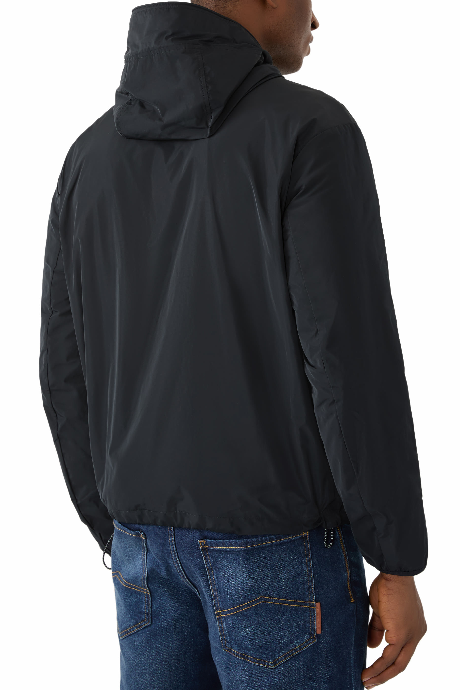 جاكيت بغطاء رأس وجيوب