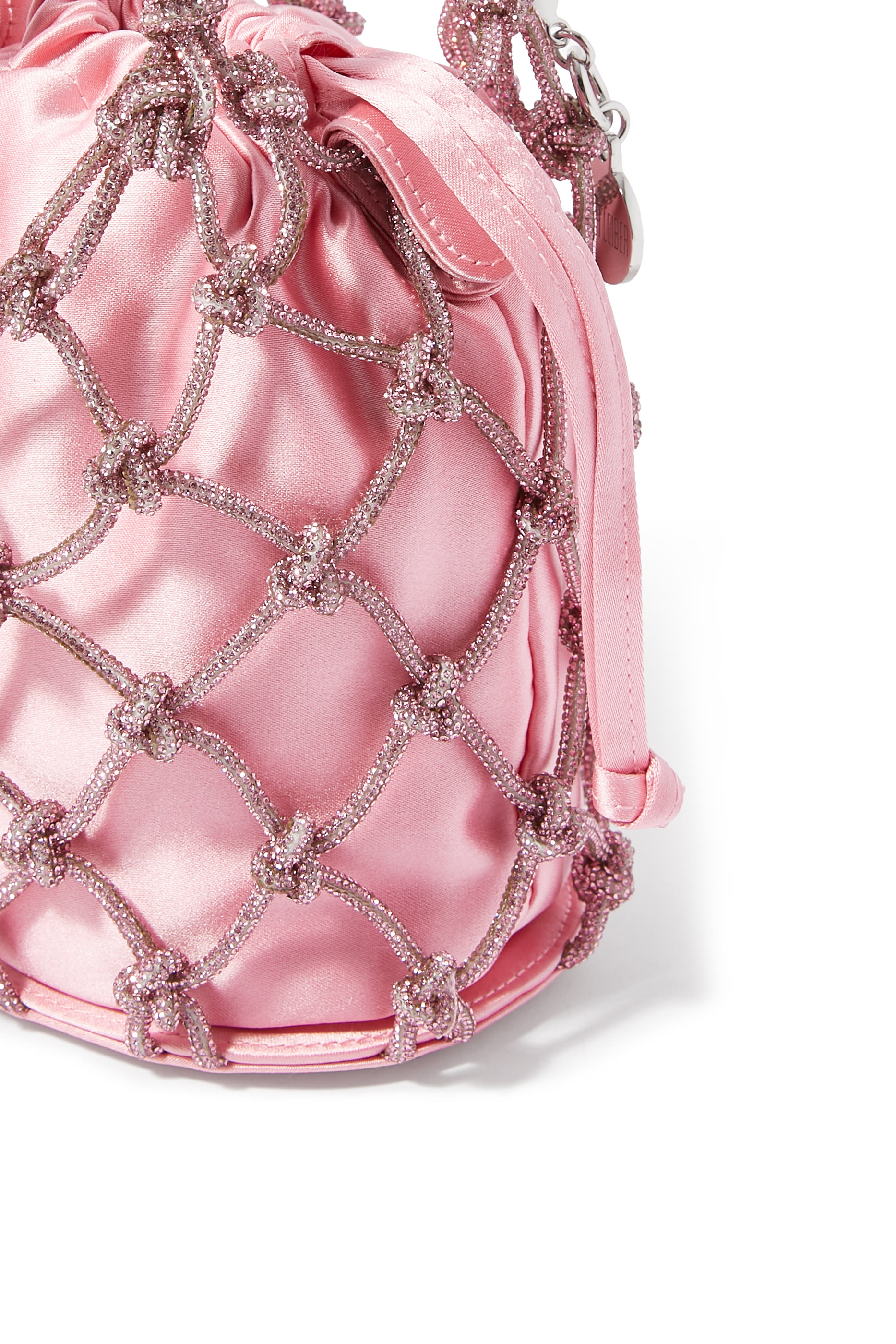 حقيبة صغيرة قماش شبكي لامع