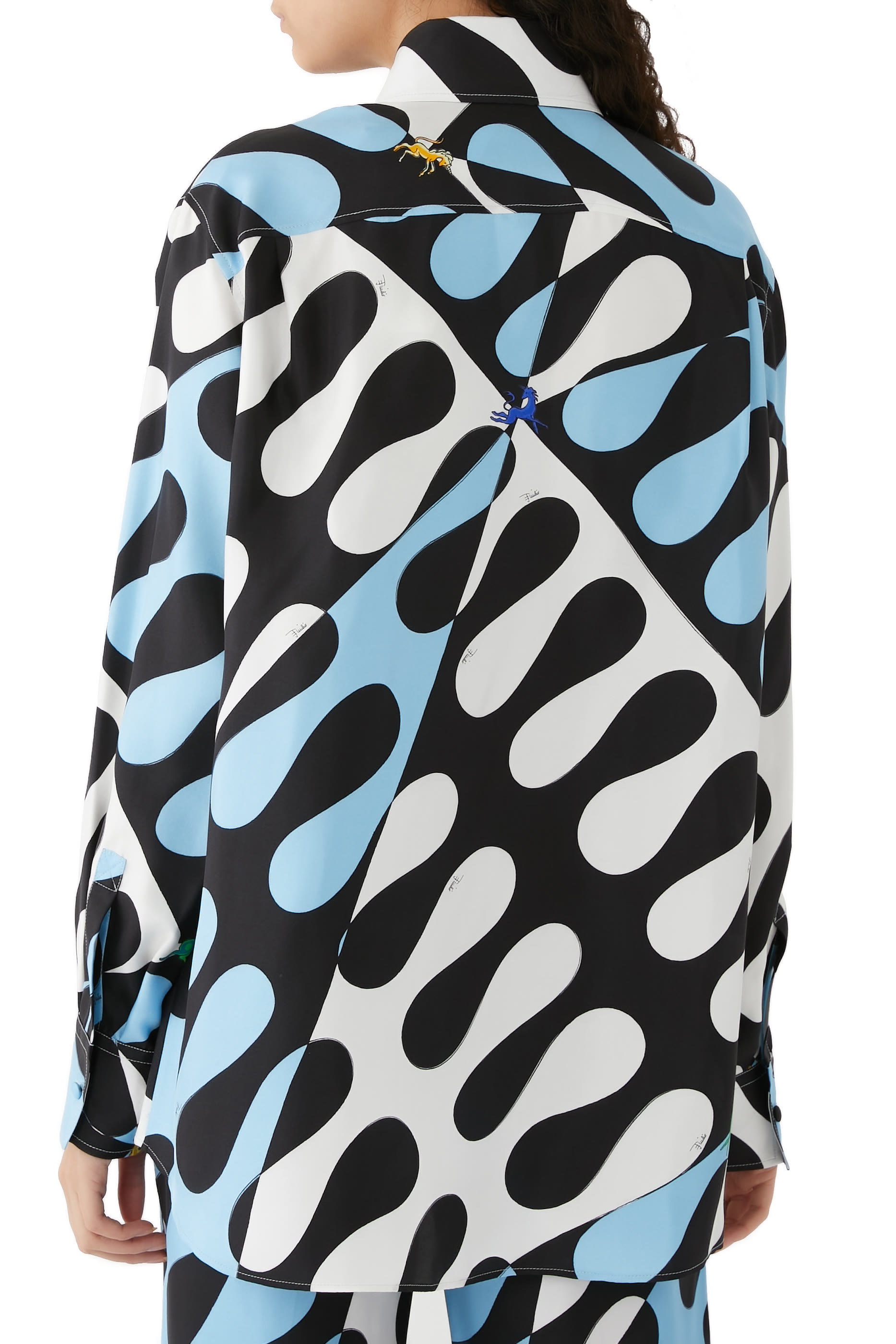 قميص بطبعة ليوكورنو حرير