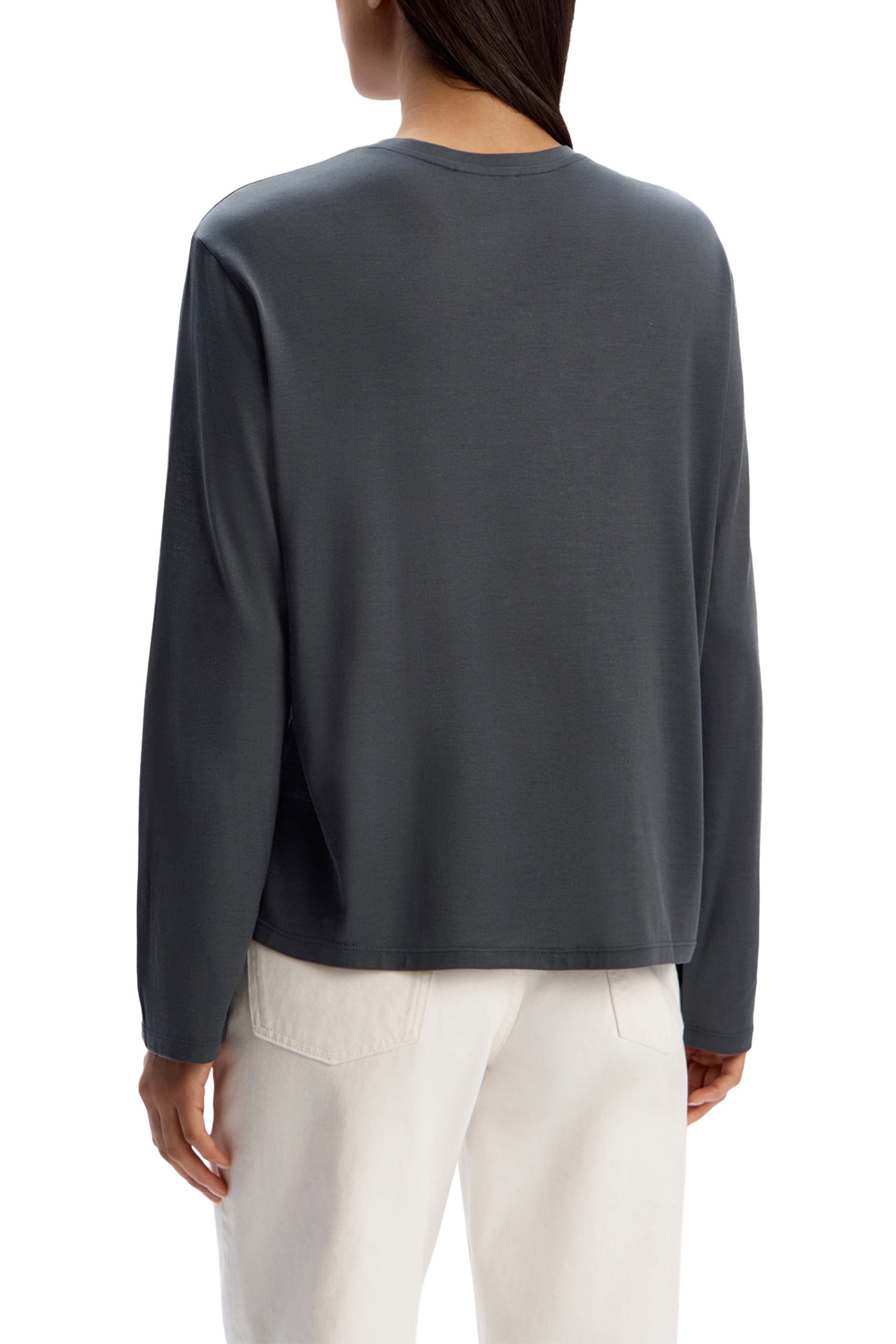 بلوزة بأكمام طويلة حرير جيرسيه