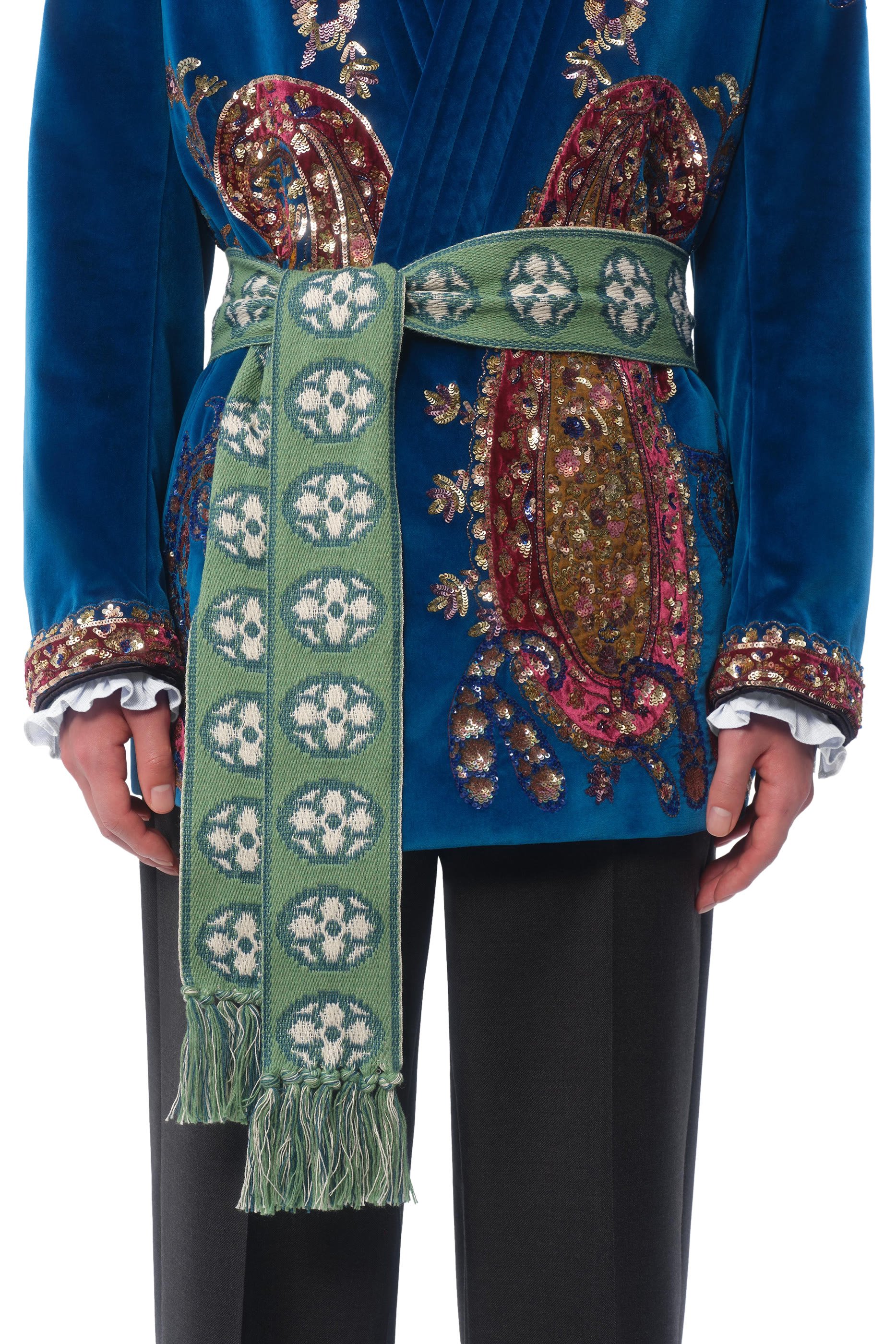 وشاح انتيب بشراشيب قطن