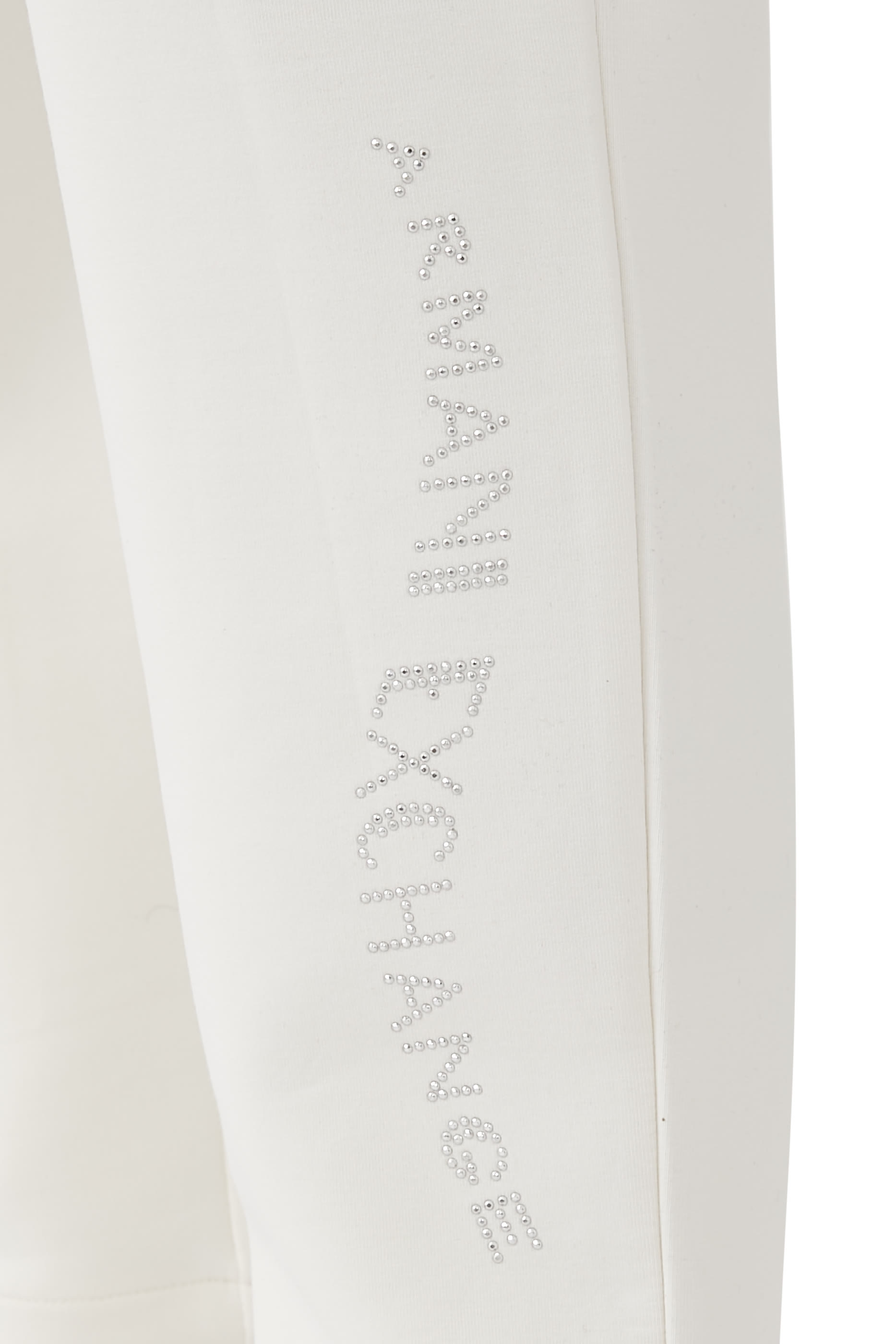 بنطال رياضي بشعار الماركة مزين بأحجار الراين