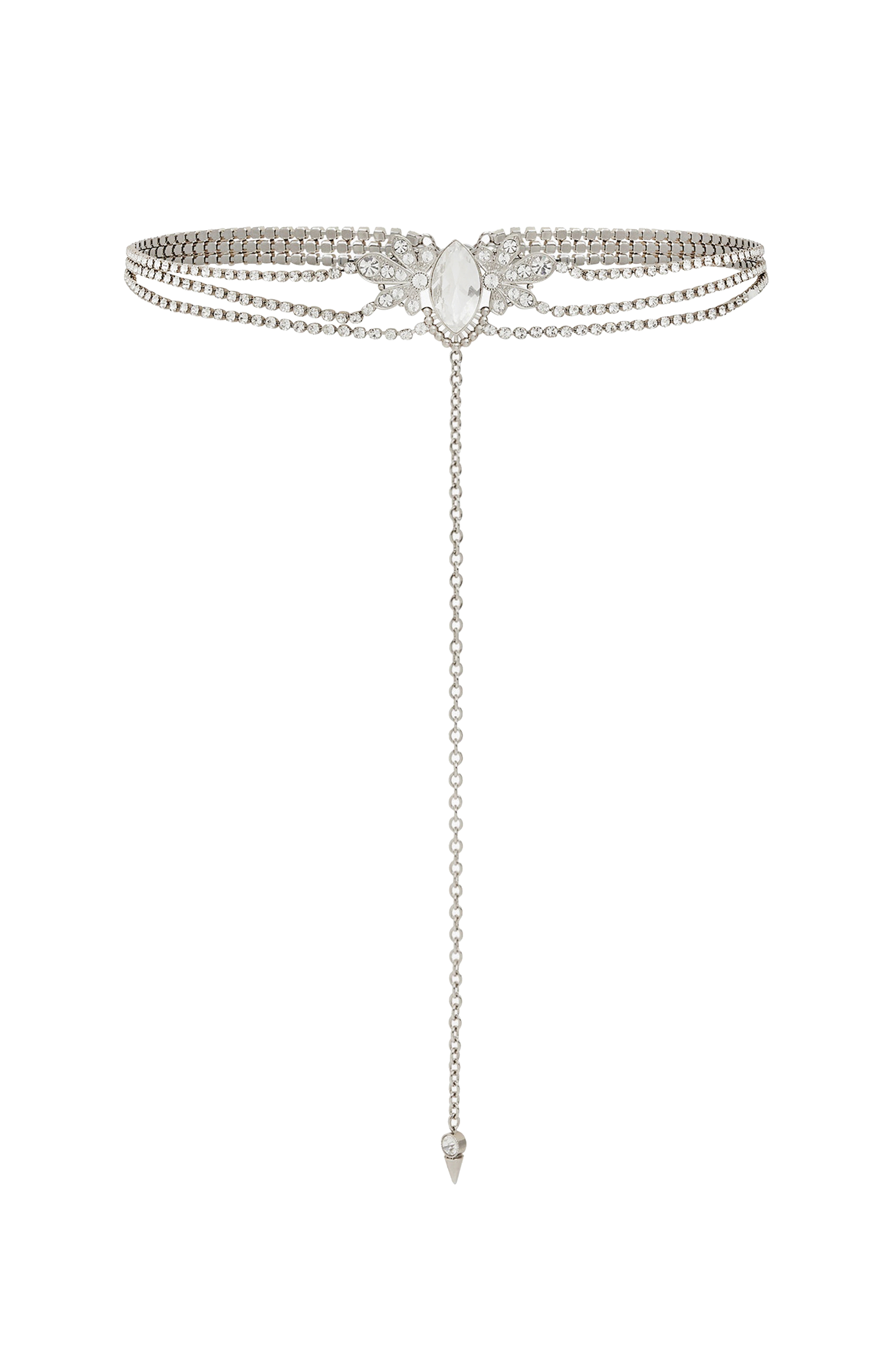 حزام مزين بزهرة وكريستال نحاس