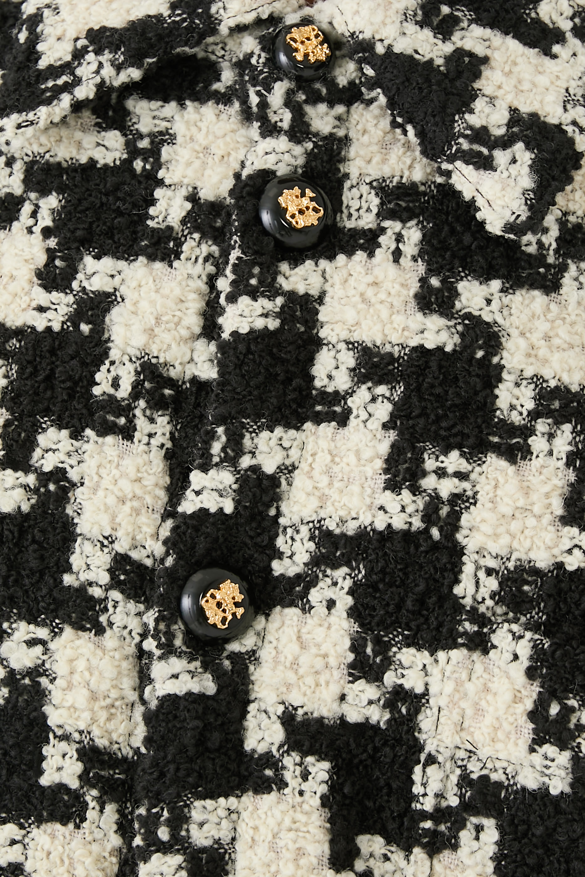 جاكيت بتصميم قميص مزين بنقشة صوف