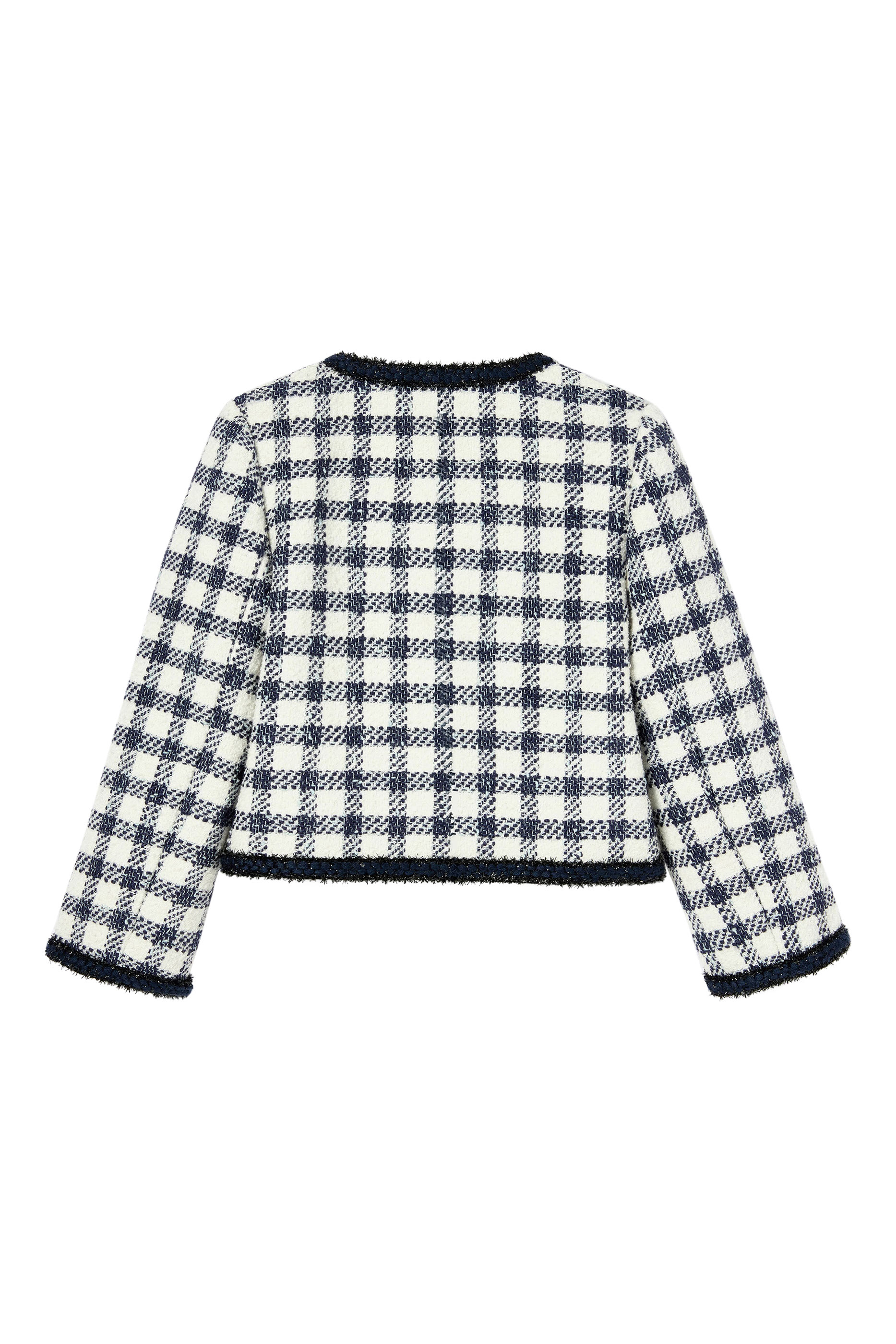 جاكيت بوكليه بنقشة مربعات للأطفال