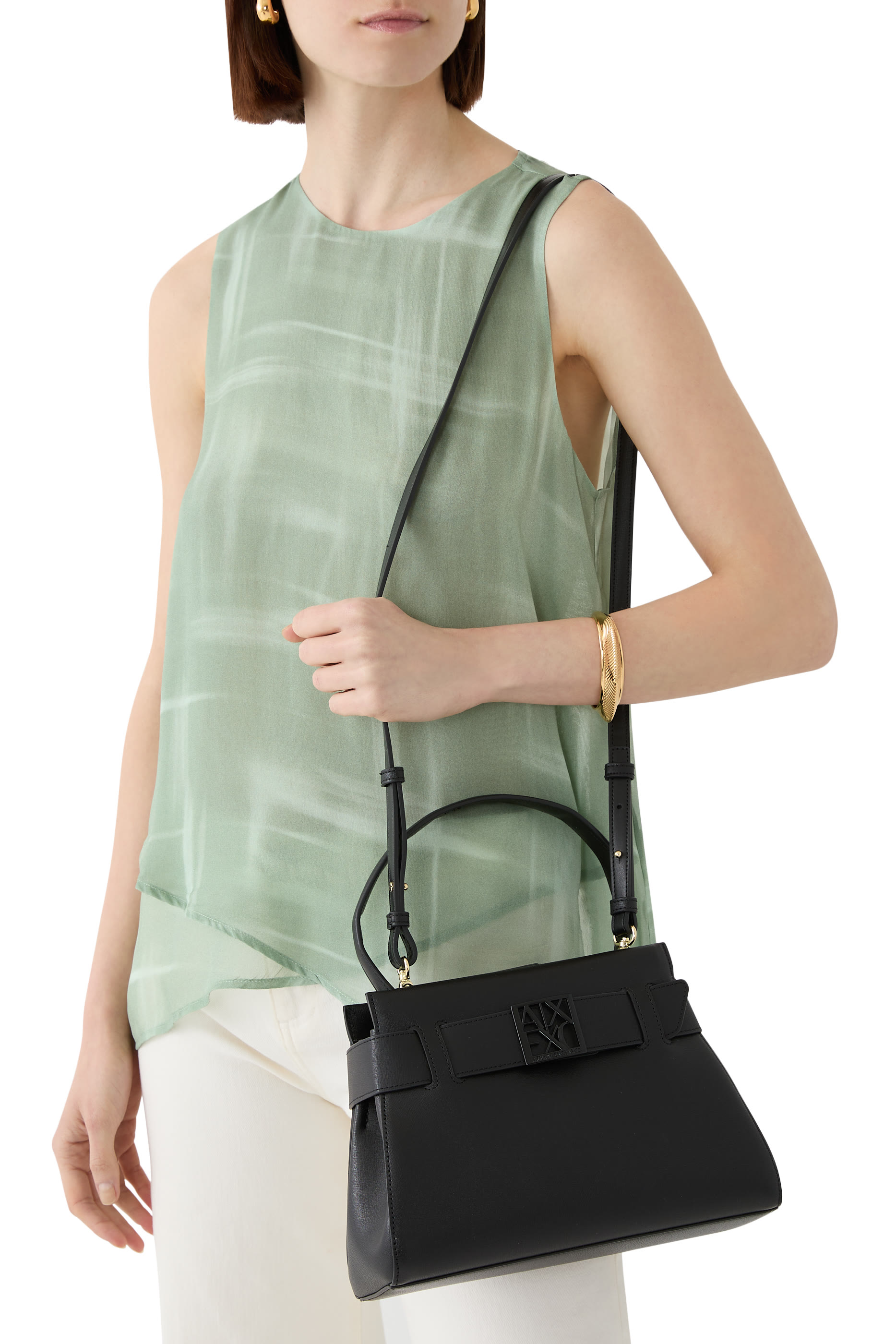 حقيبة كتف اي اس في كبيرة بشعار الماركة