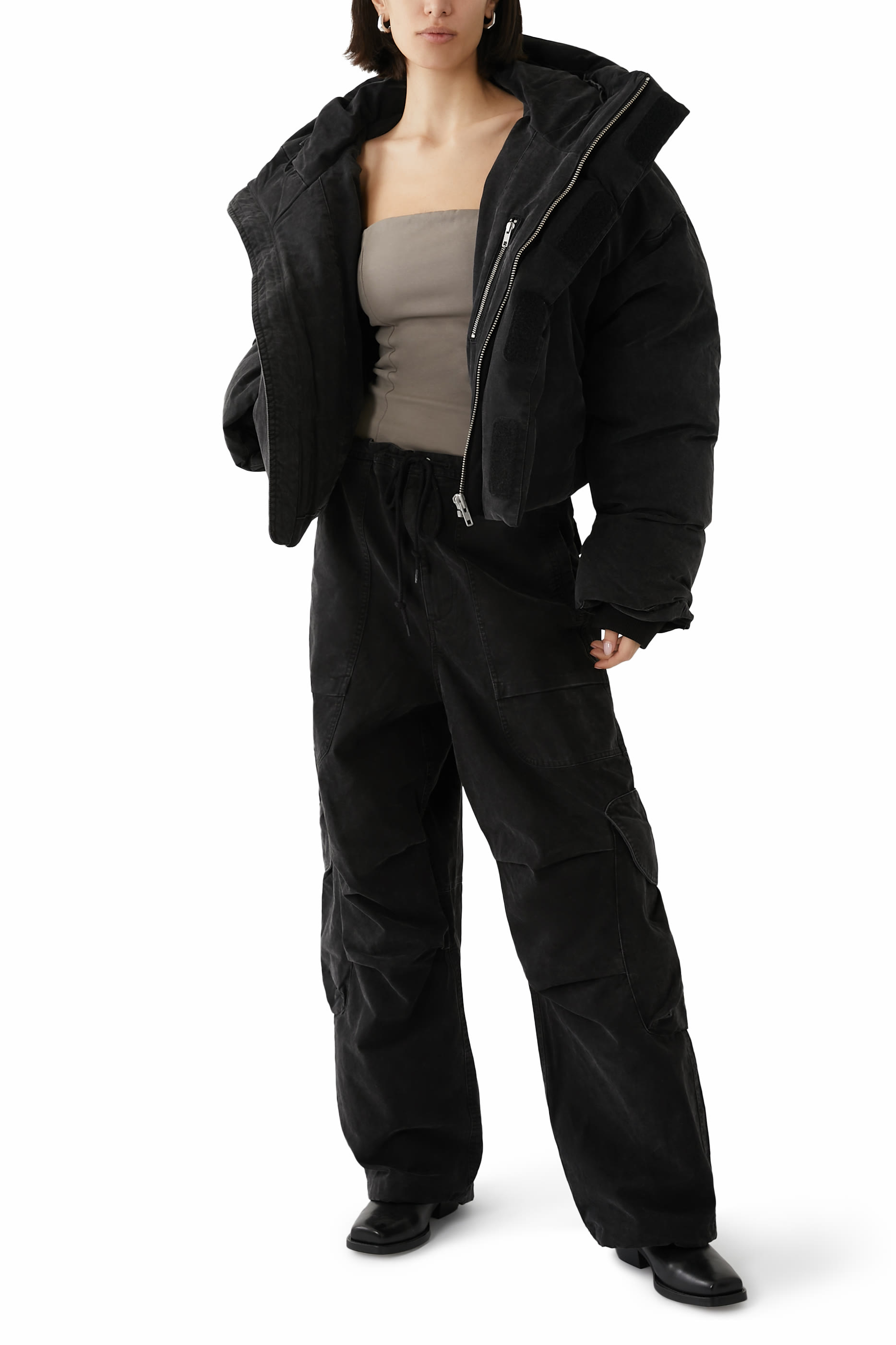 جاكيت بافر ام ام ال بغطاء للرأس