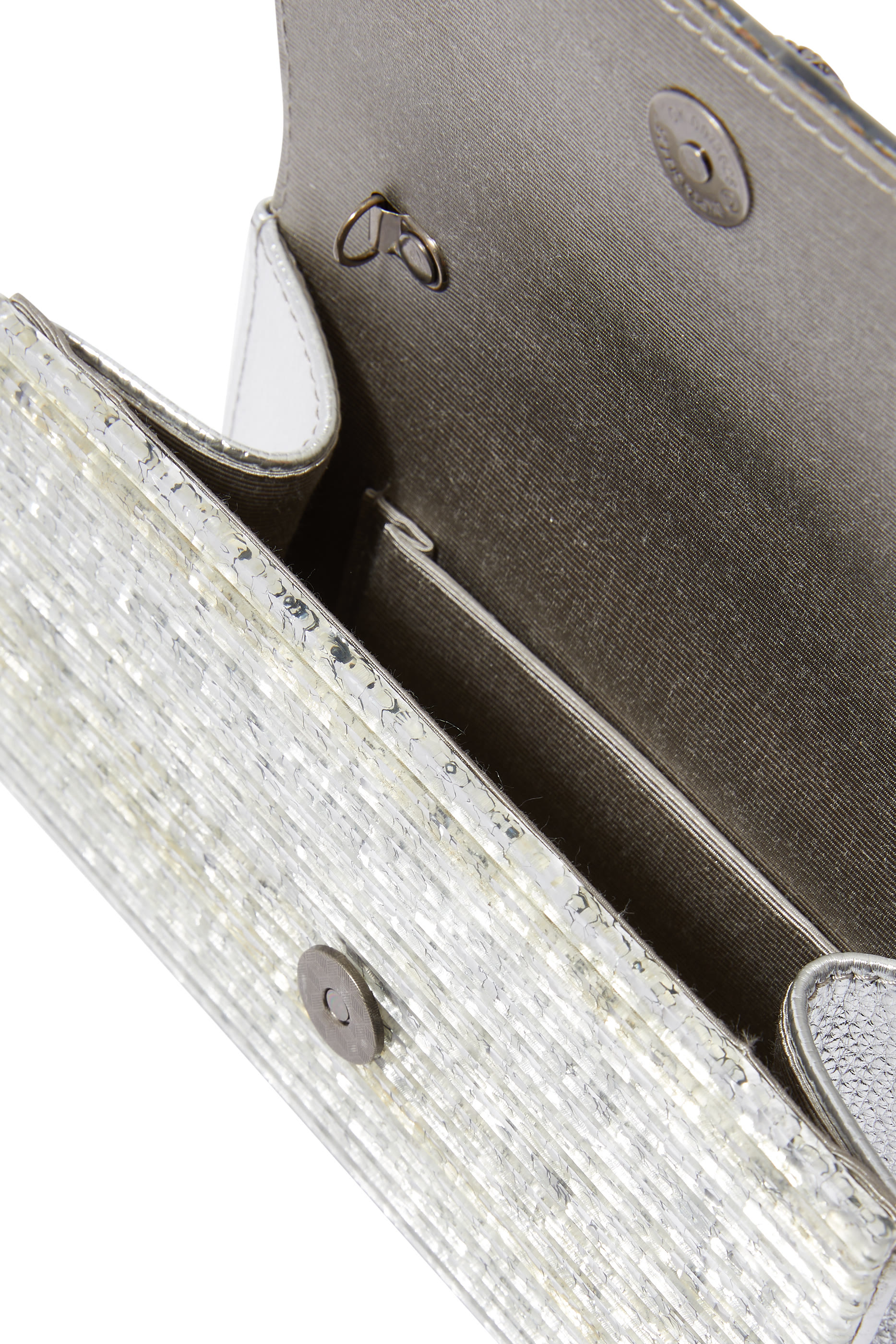 كلاتش بارتي شفاف بتصميم ظرف وحلية نسر