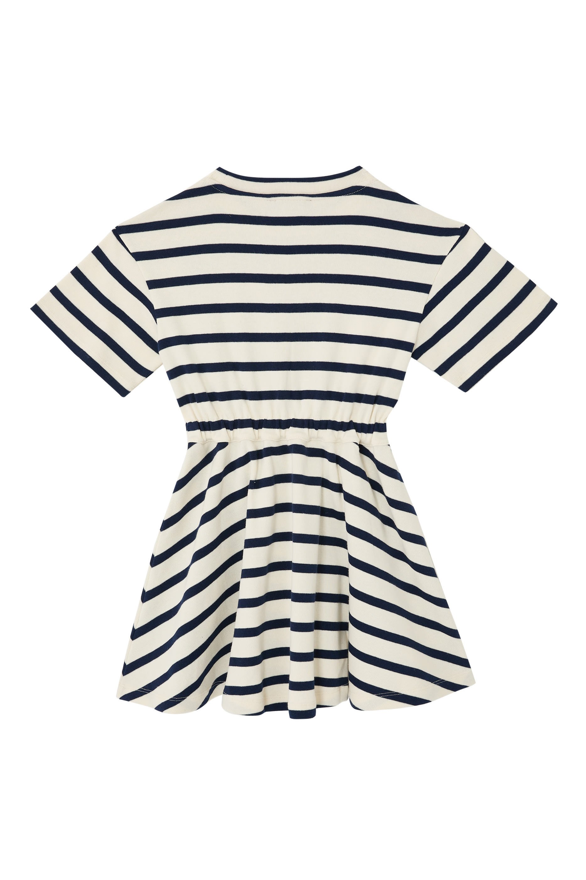 فستان مخطط قطن جرسيه للأطفال