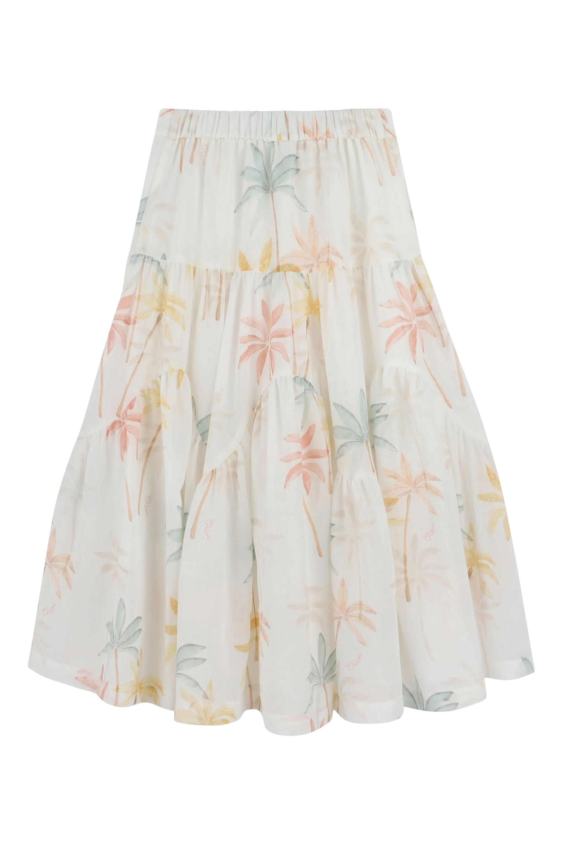 تنورة طويلة بنقشة نخيل للأطفال