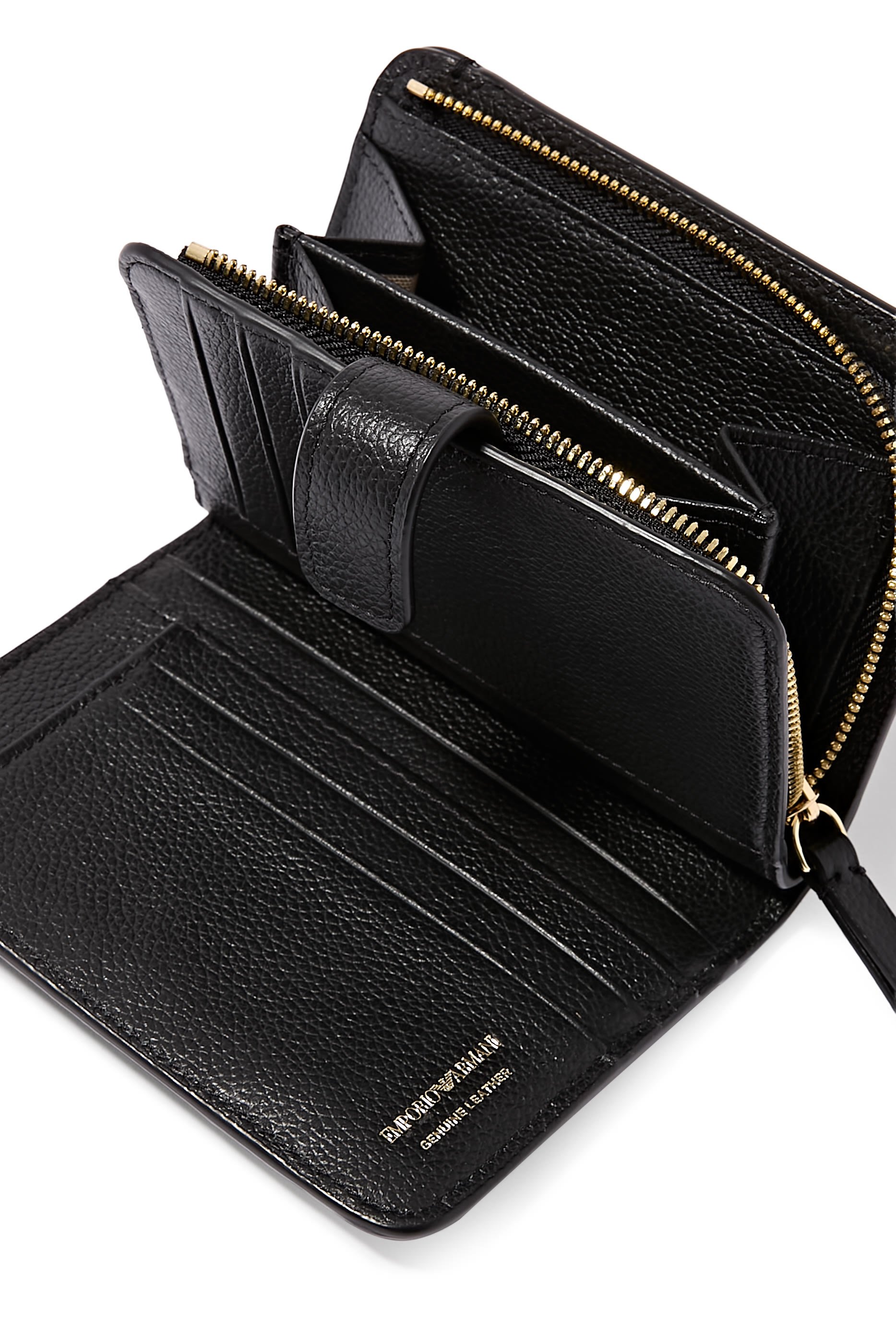 حقيبة صغيرة مزينة بشعار الماركة جلد بارز الملمس