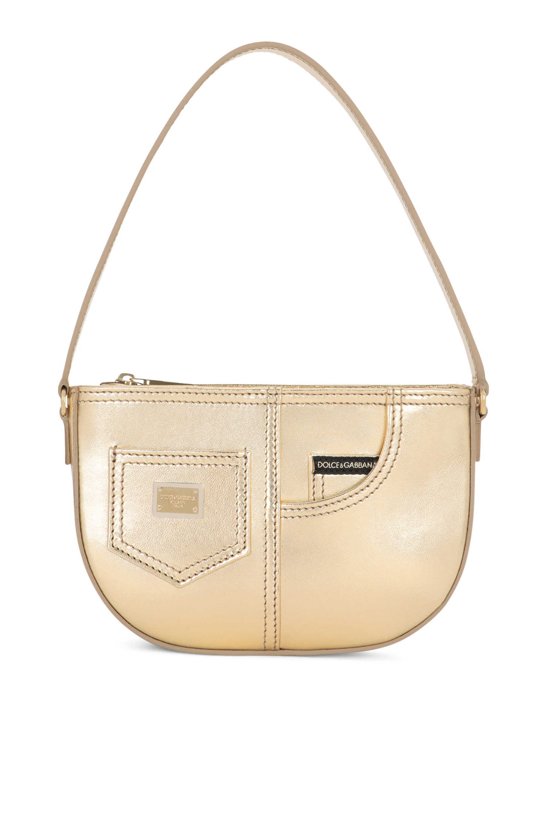 حقيبة يد غيرلي بشعار حرفي الماركة جلد نابا لامع