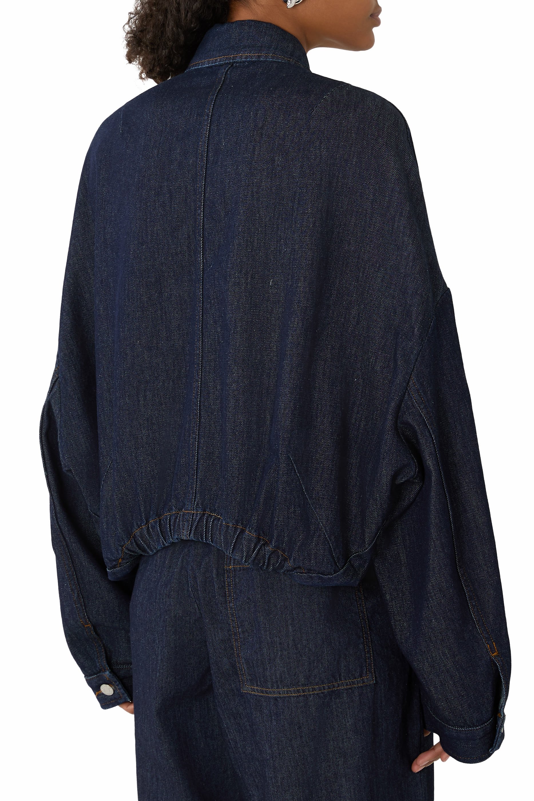 جاكيت بأزرار للإغلاق دنيم