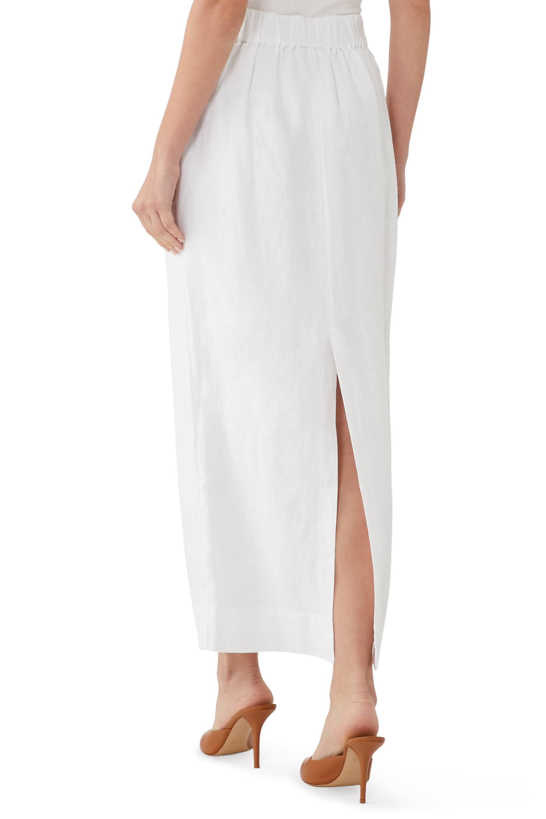 تنورة إيما ضيقة كتان