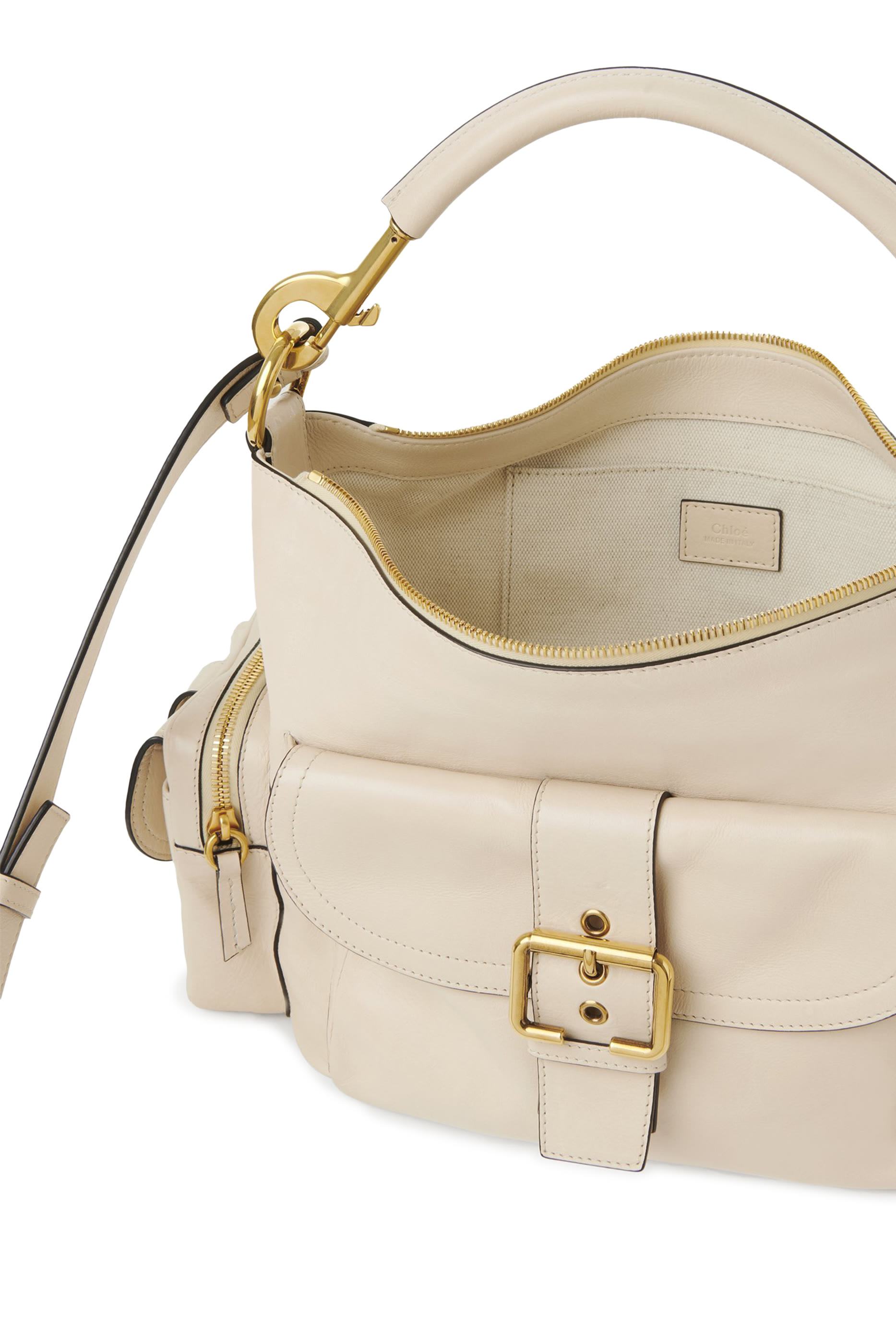 حقيبة كاميرا متوسطة جلد لامع