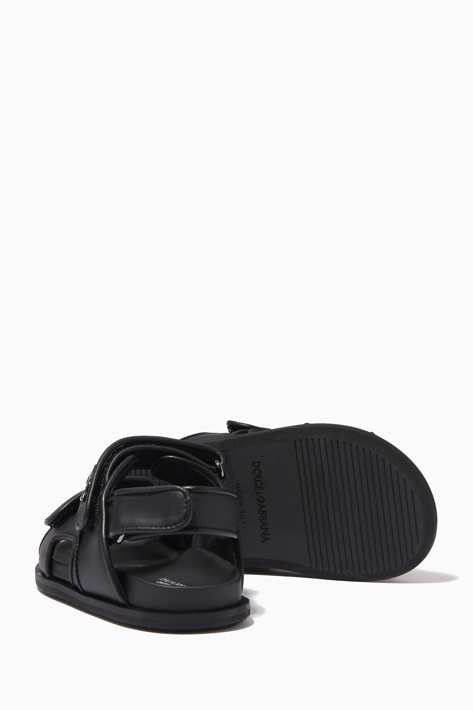 صندل للأطفال بشعار الماركة جلد عجل