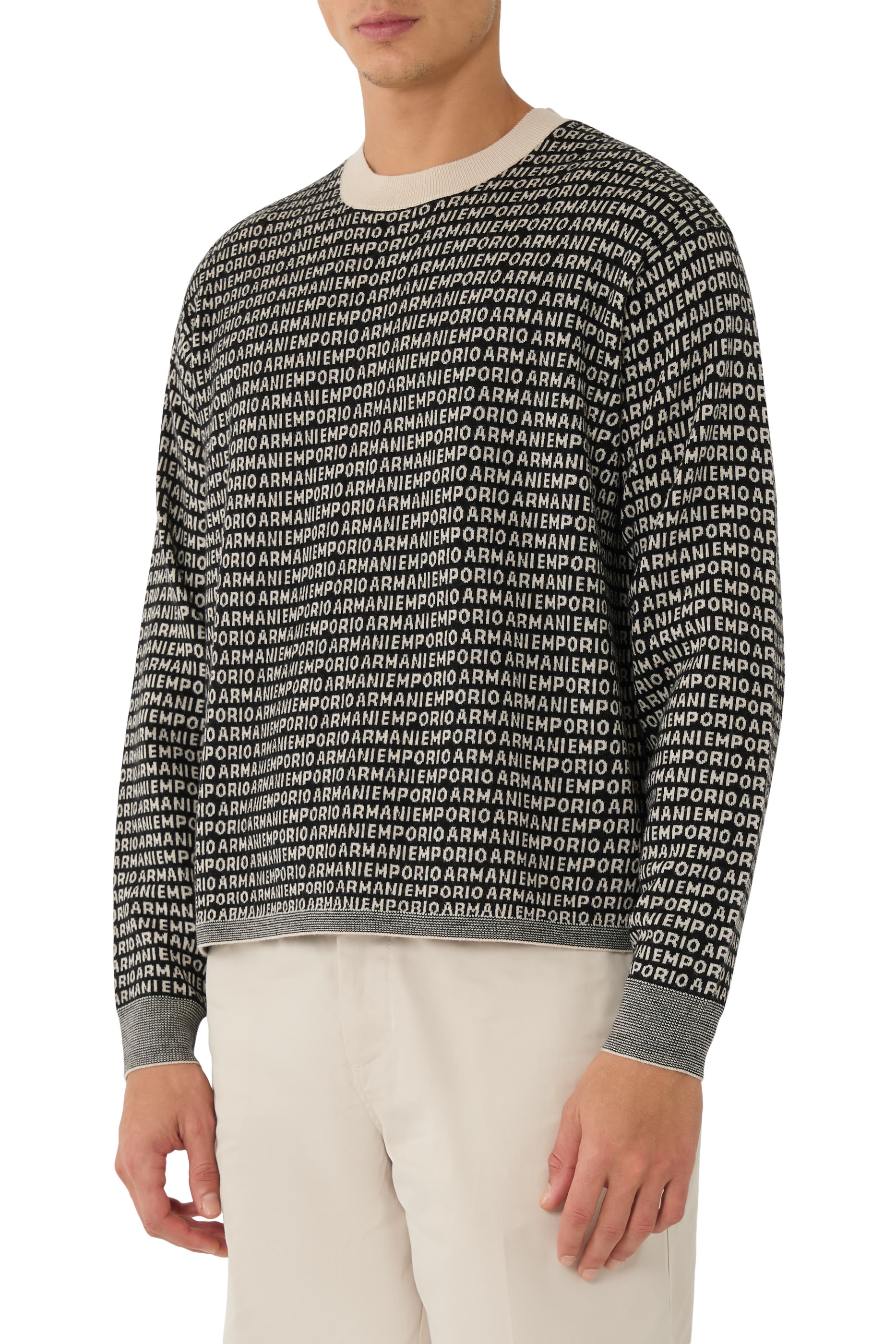  Virgin Wool Jumper With Signature Logo