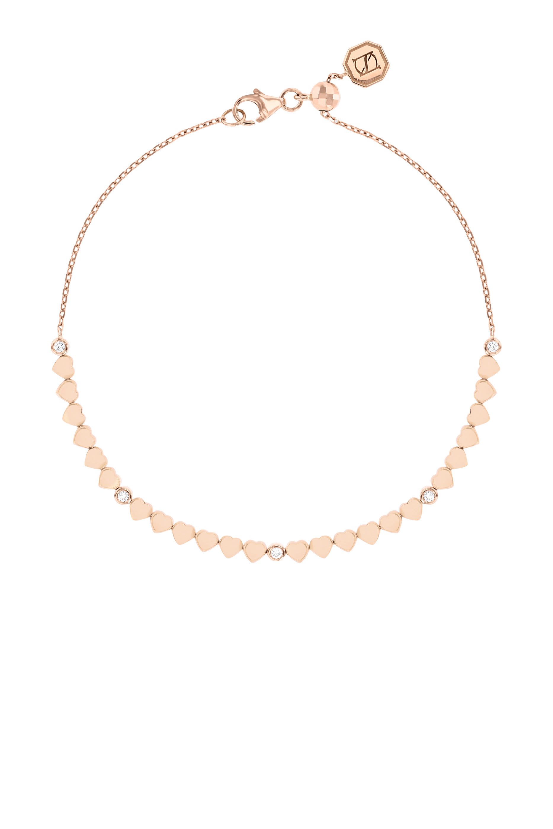 سوار لوف ان طوكيو مرصع بالياقوت الوردي ذهب وردي عيار 18