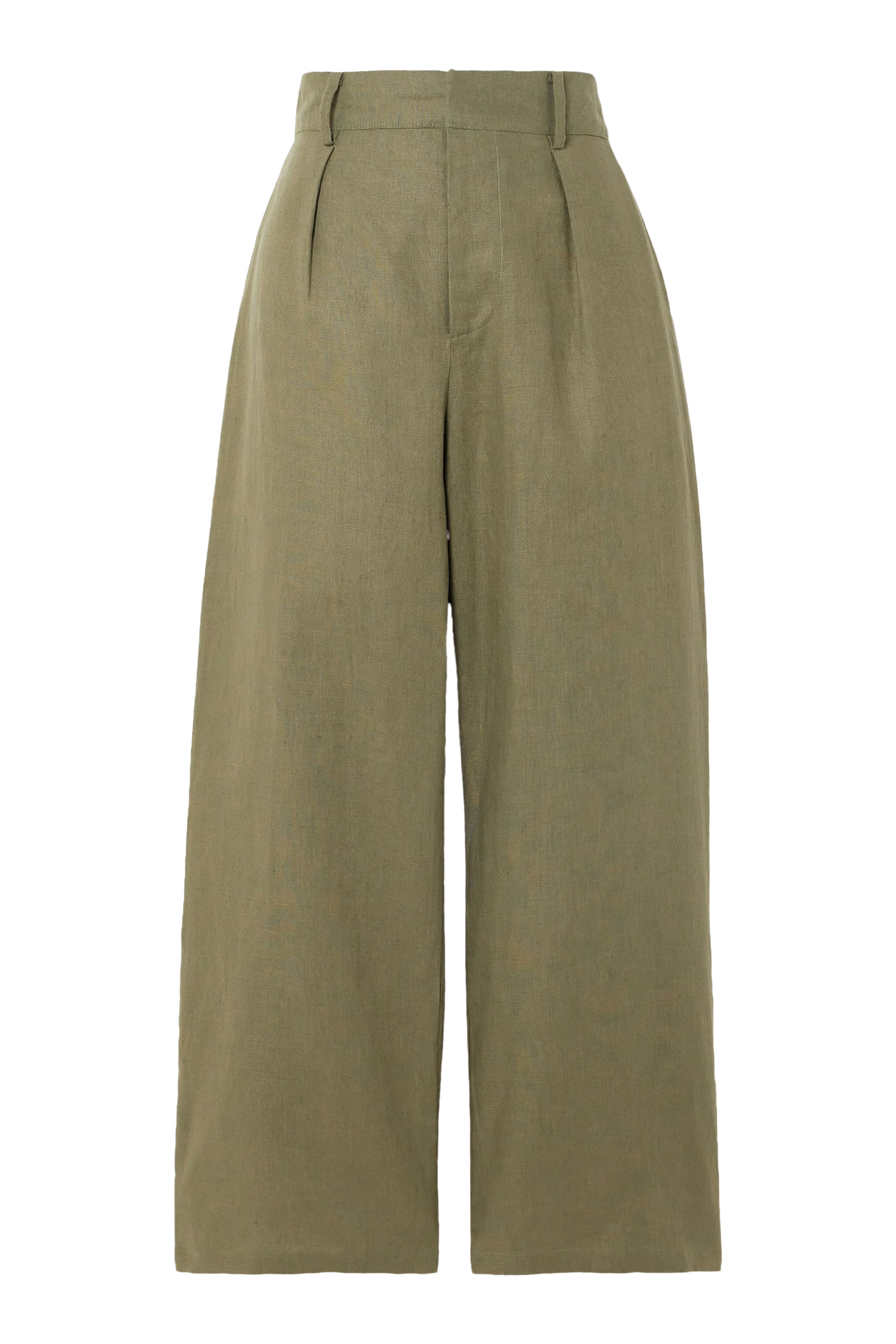 بنطال إيدا بقصة ساق واسعة كتان