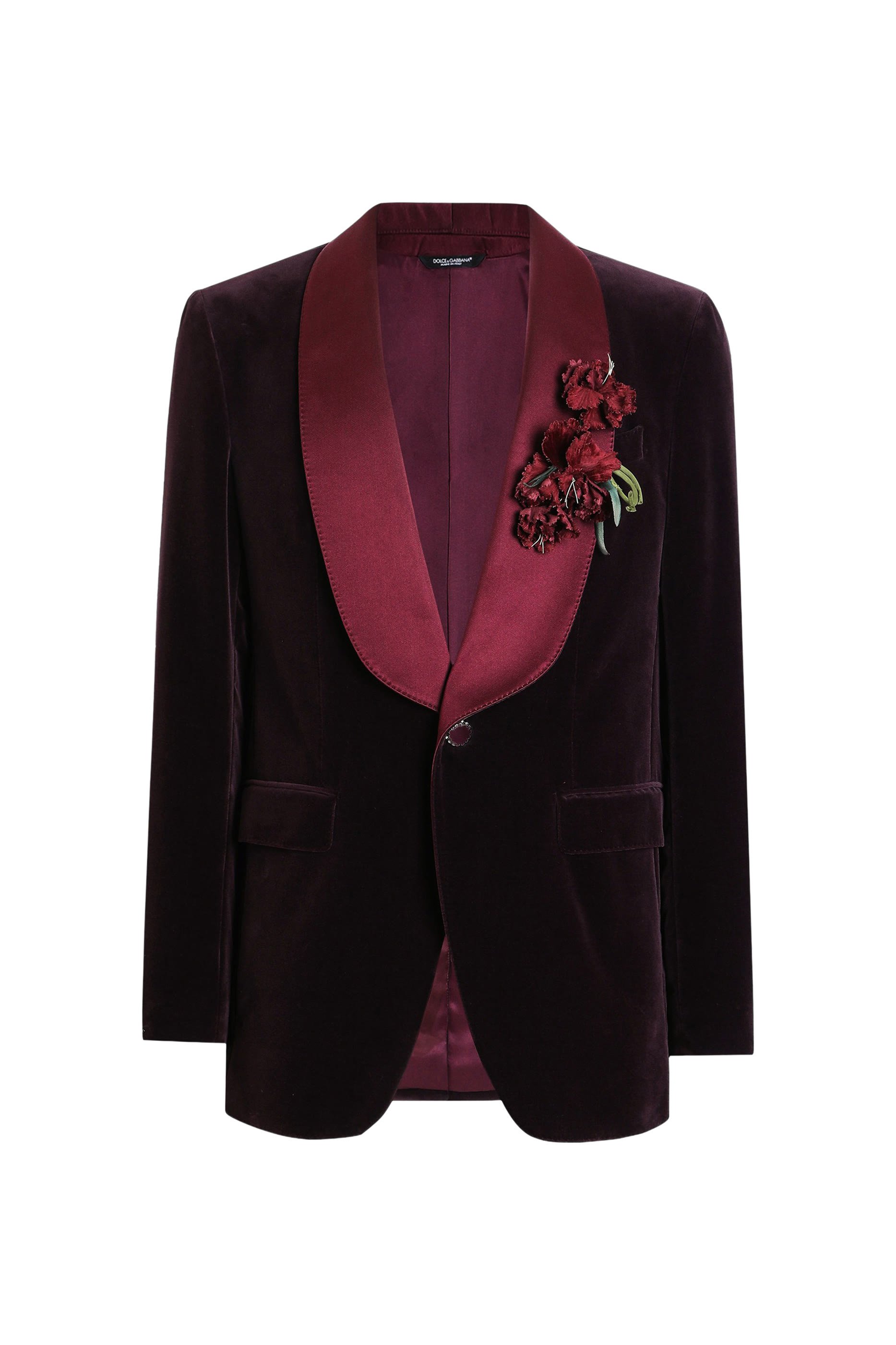 جاكيت سيسيليا بصف أزرار للإغلاق مخمل ناعم خفيف