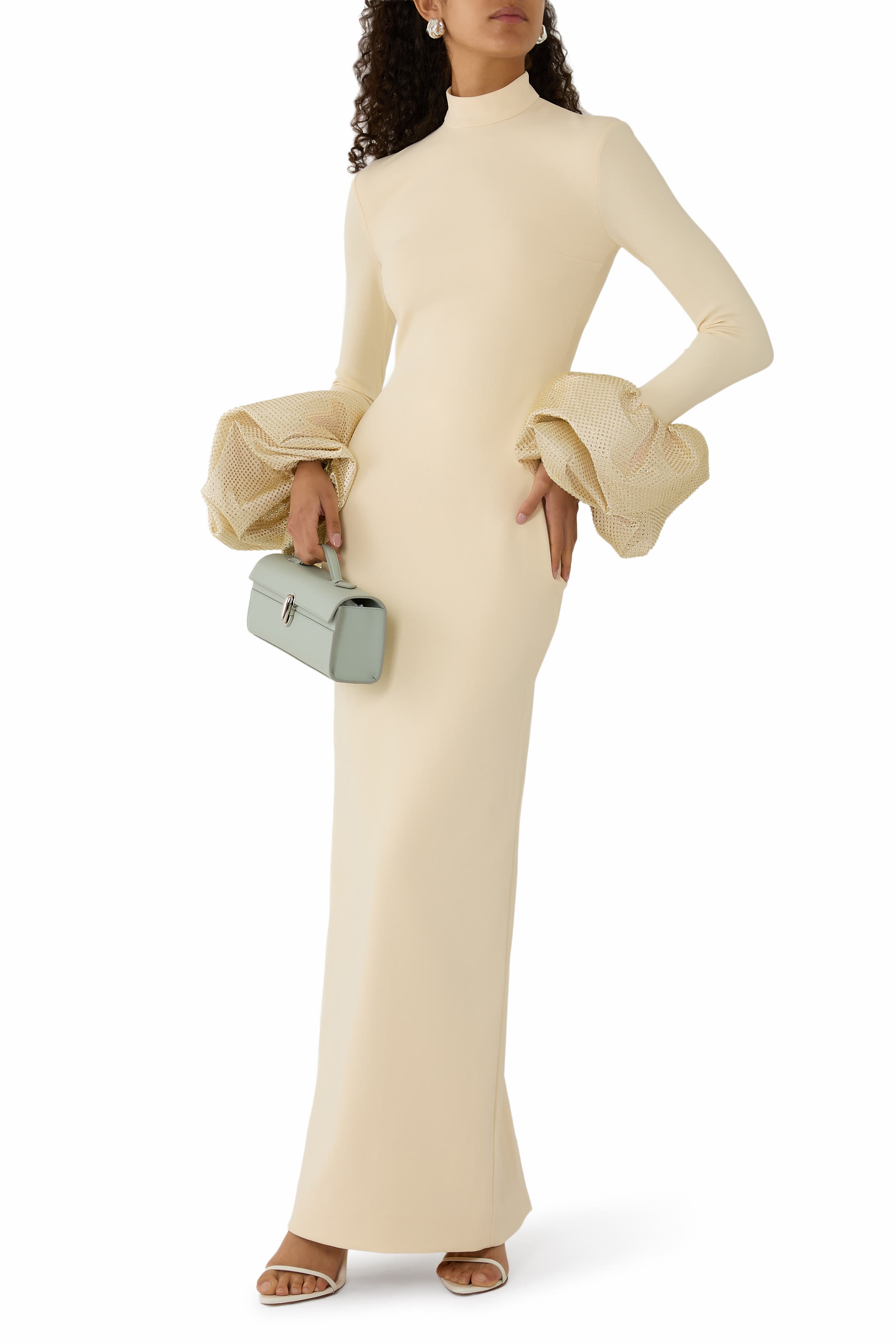 فستان فيفيانا طويل مزين بكريستال