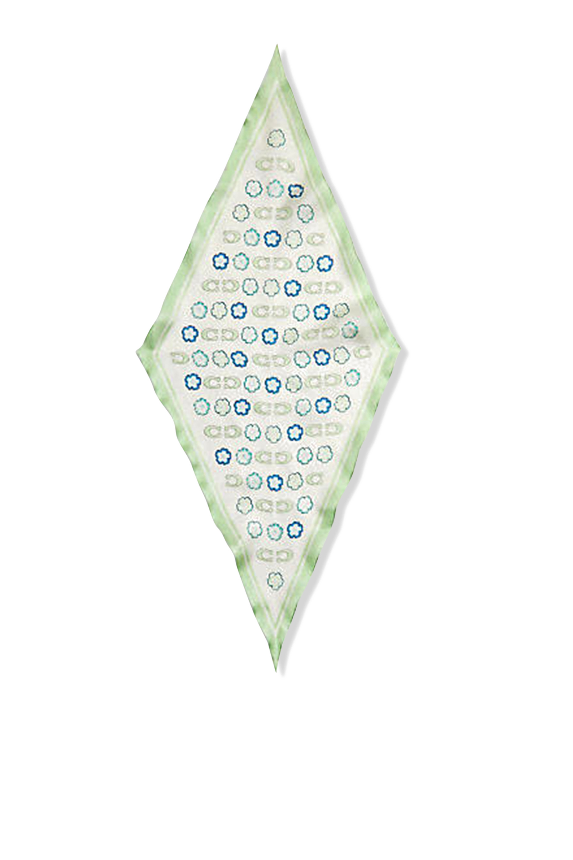 وشاح بتصميم ماسة ونقشة زهرة الشاي حرير