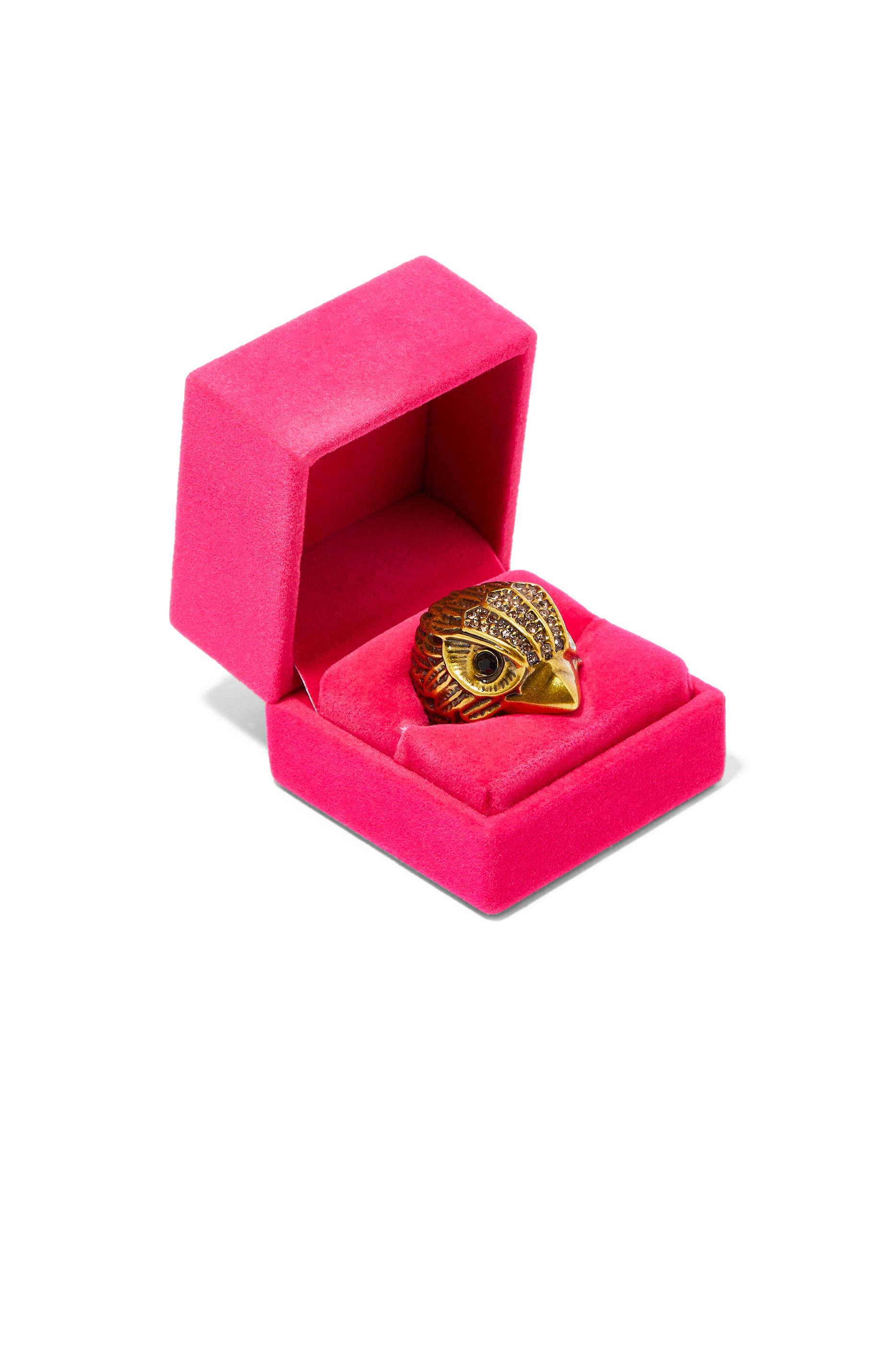 خاتم كوكتيل سميك بشعار النسر مقاس XL نحاس