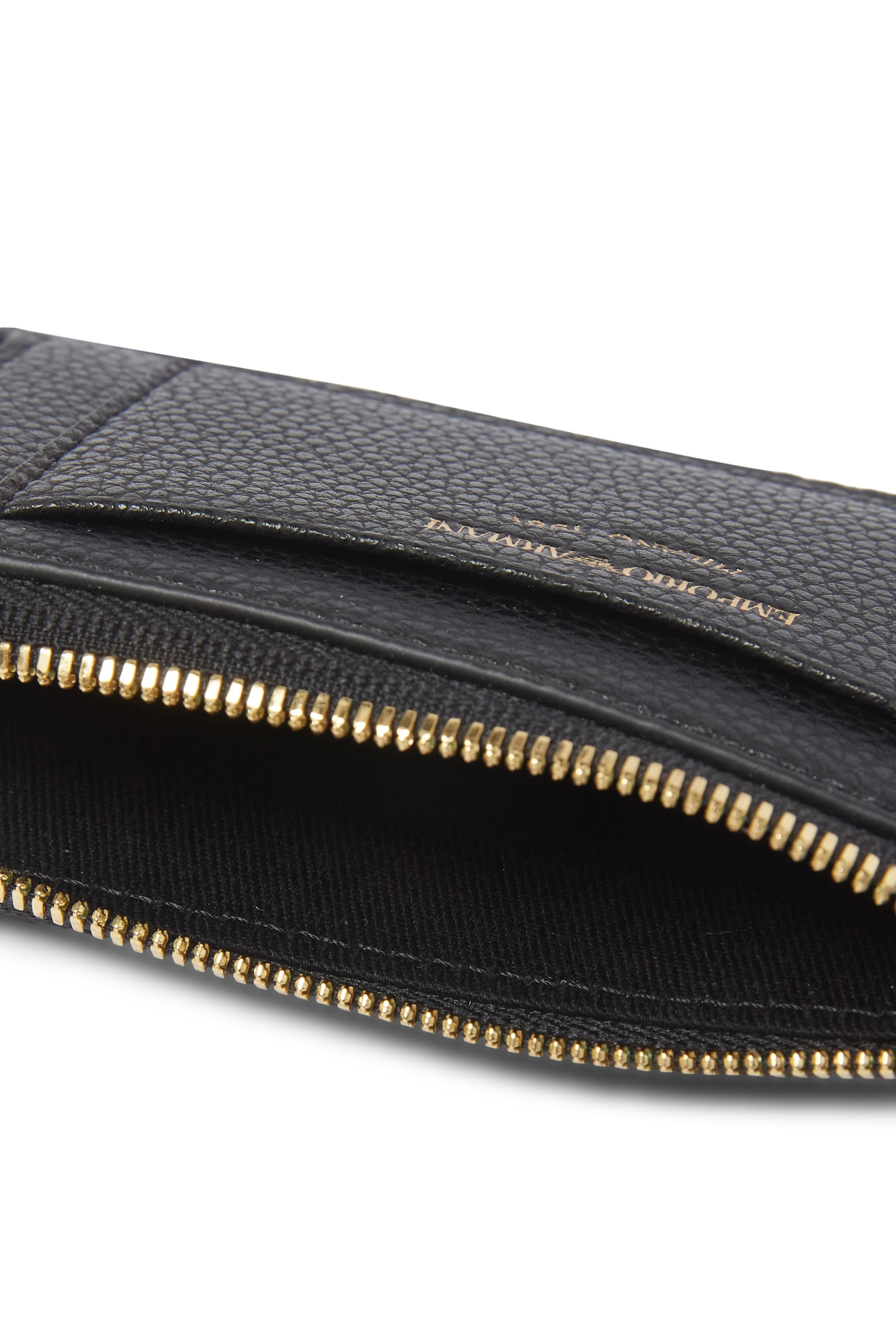 حافظة بطاقات بطبعة شعار الماركة جلد غزال