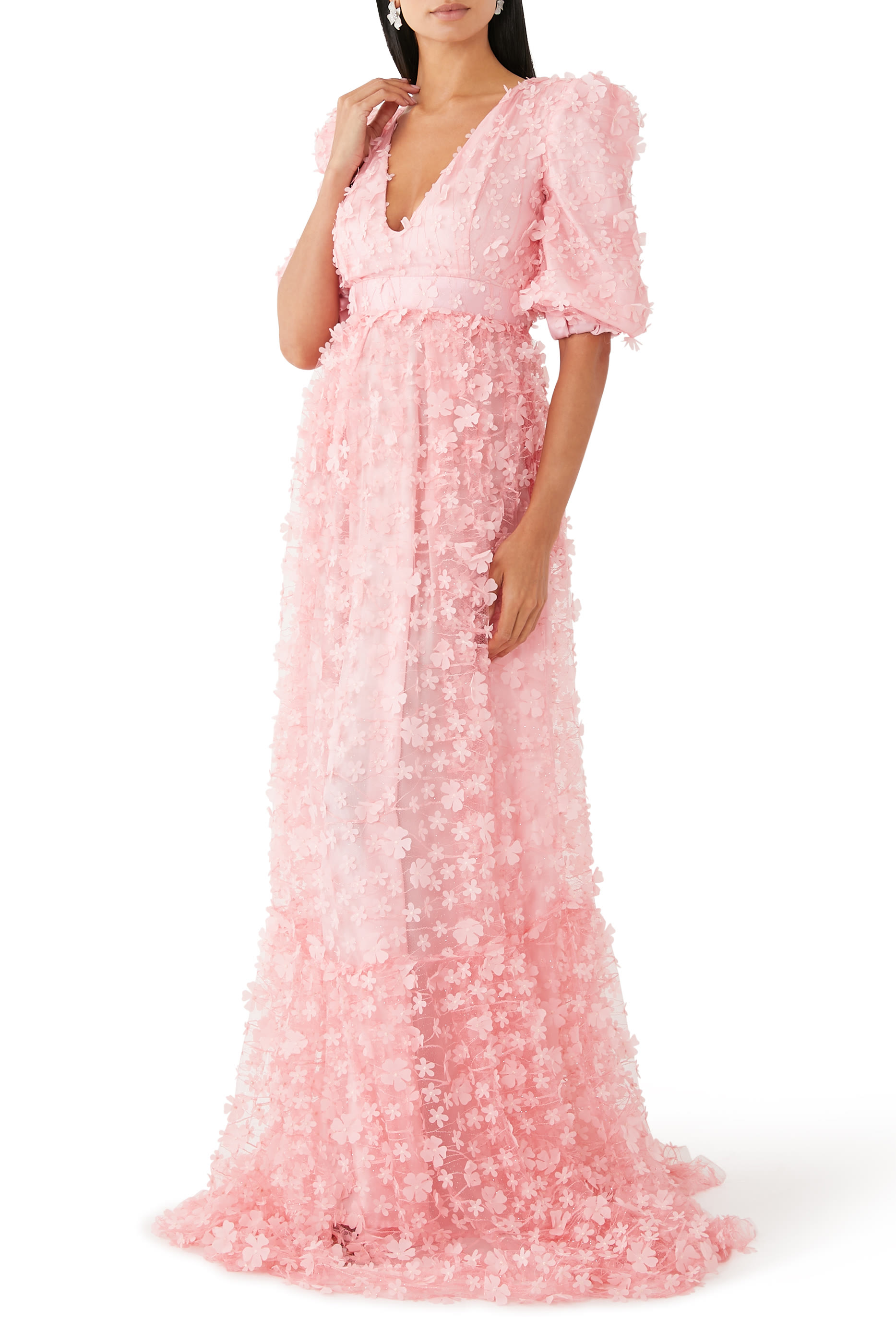 فستان سهرة جيرايا بلا حمالات بطبقة حرير