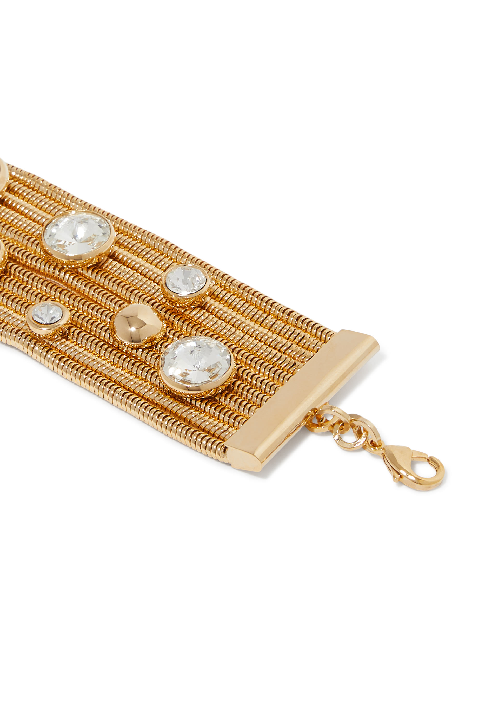 قلادة رقبة متعددة السلاسل مرصعة بكريستال