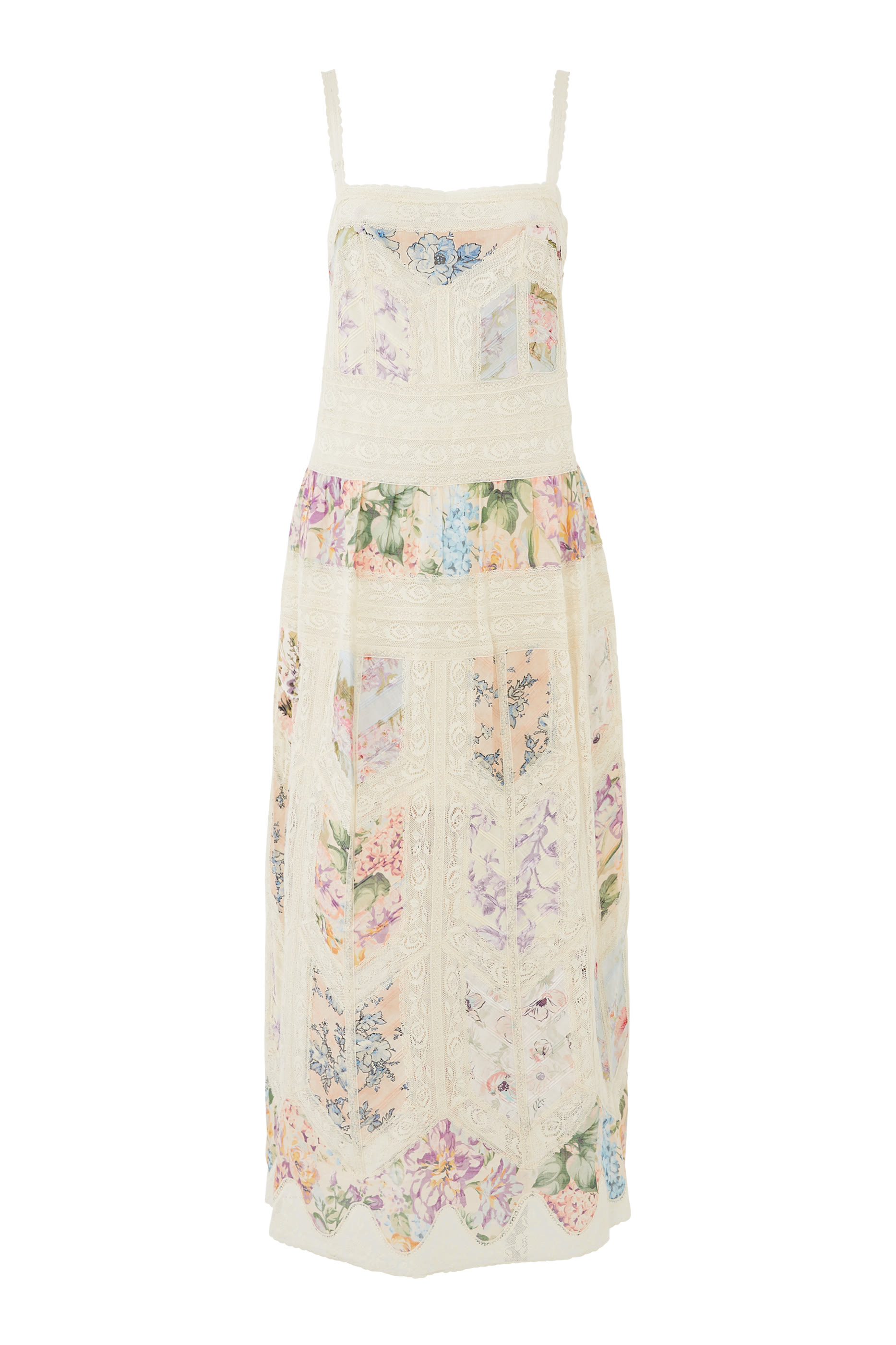 Halliday Lace Trim Floral Slip Dress