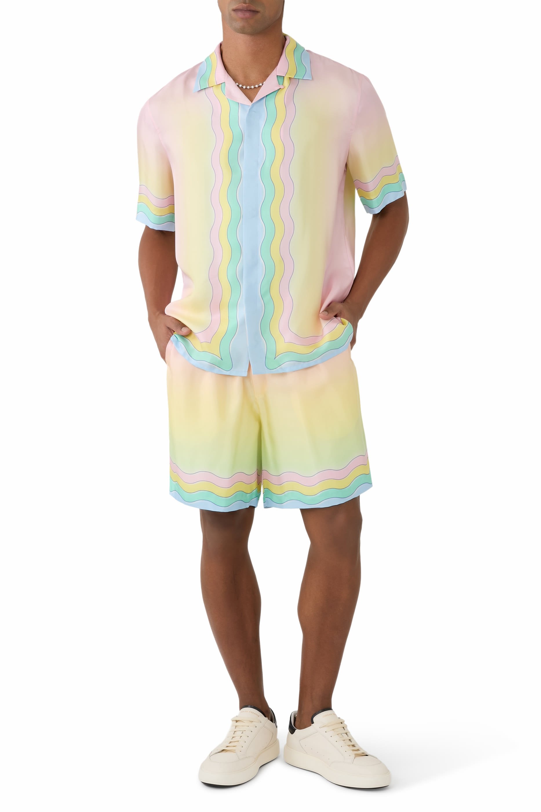 قميص بطبعة ذا لوف اوف دانس حرير