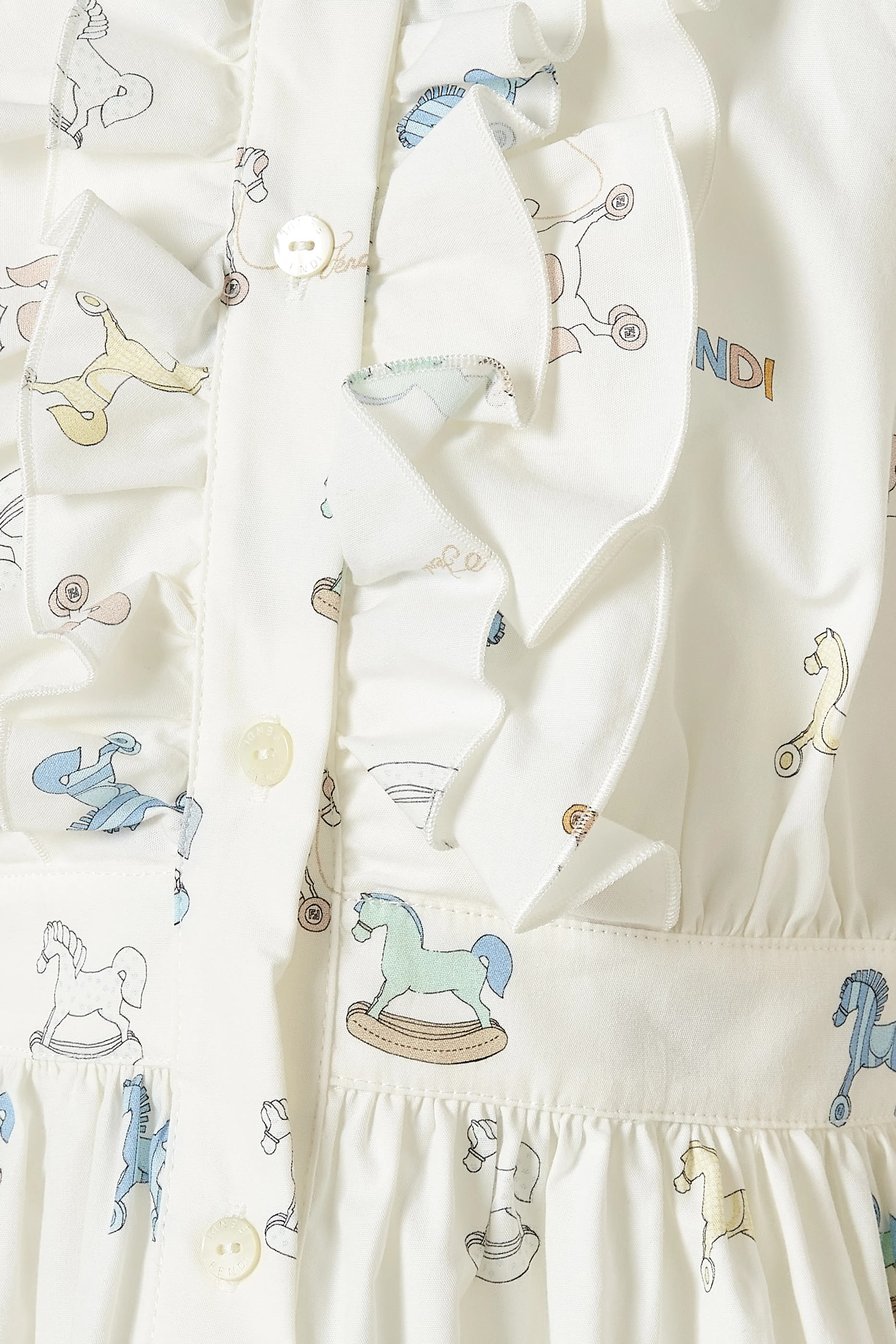 فستان بطبعة حصان بالكامل للأطفال