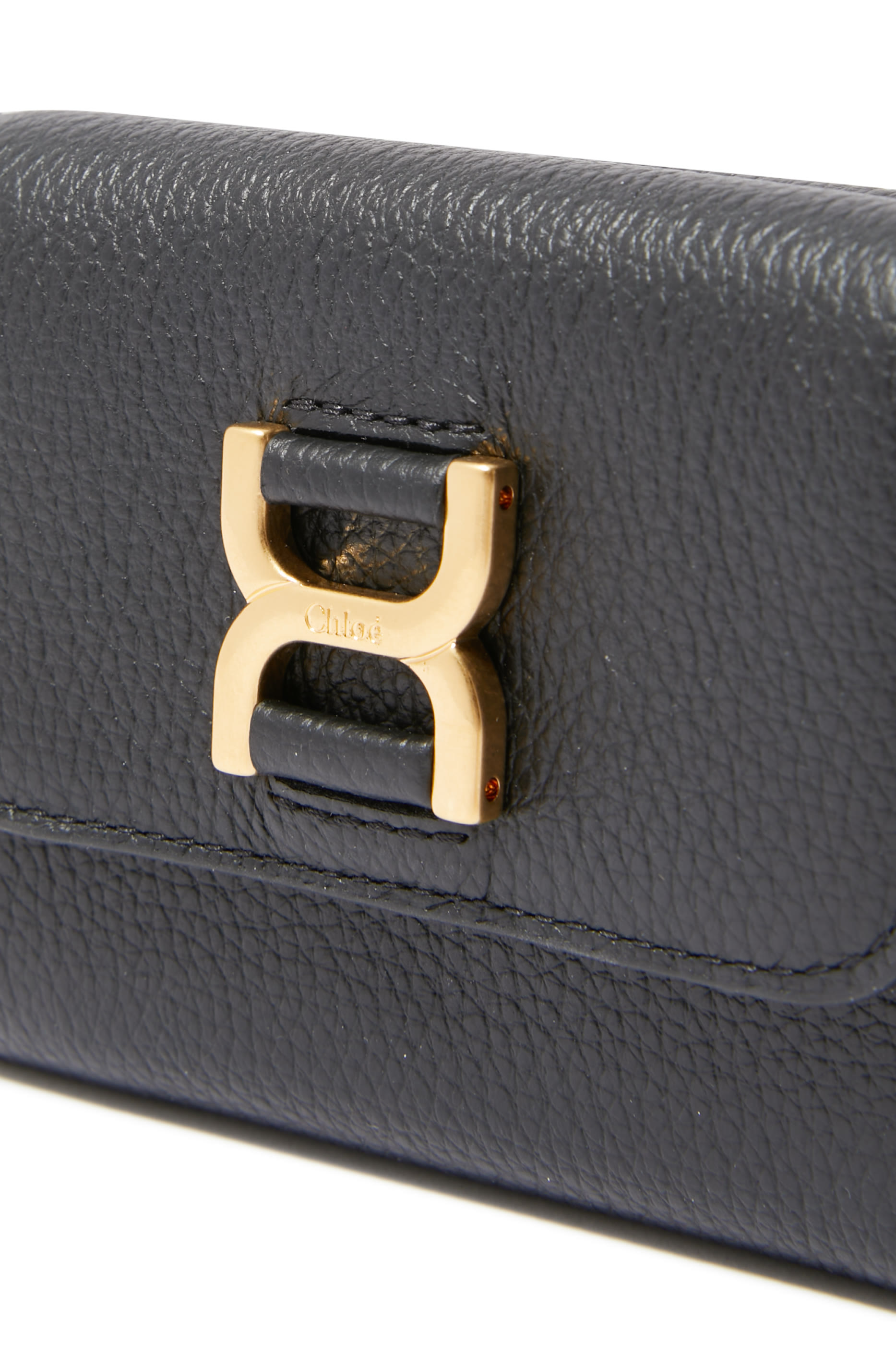 محفظة مارسي صغيرة ثلاثية الطي جلد بارز الملمس