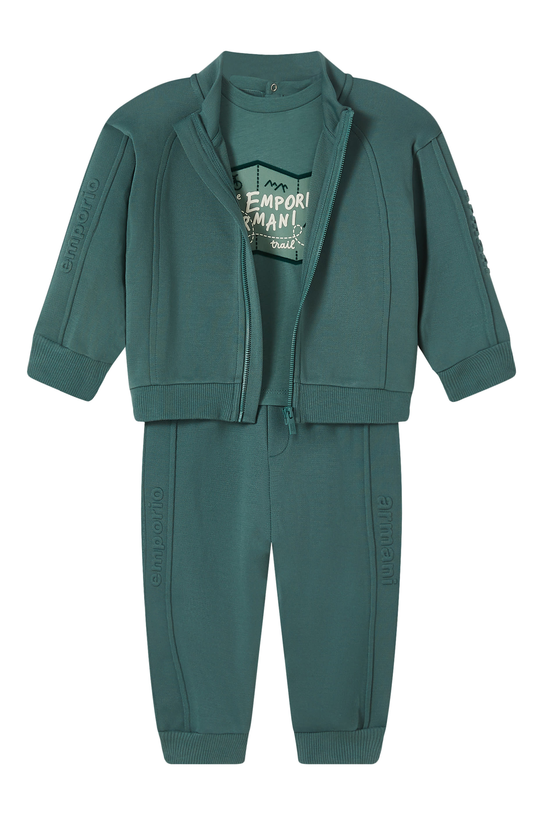 سويت شيرت بنسيج متشابك وسحاب للأطفال