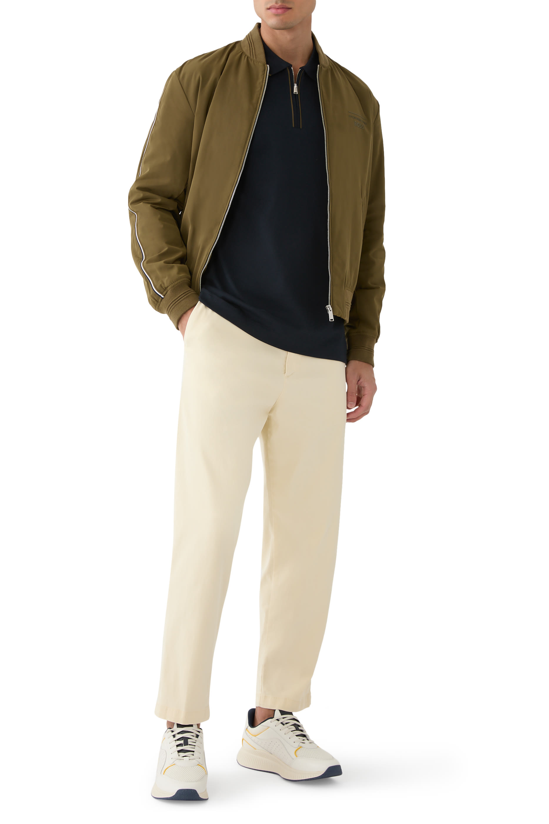 قميص بولو قطن مطاطي بوس × بورشه