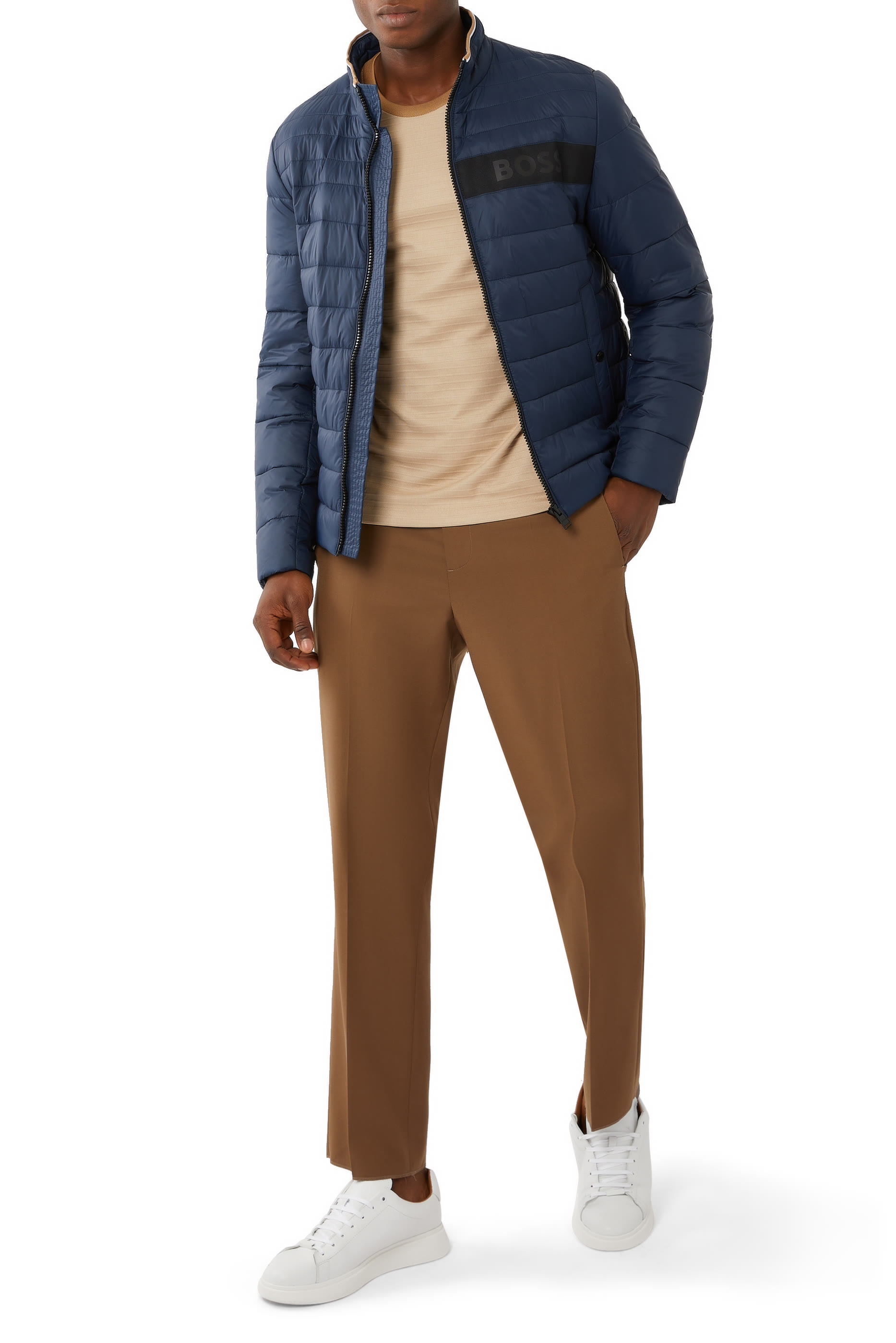 جاكيت دارولوس مبطن مقاوم للماء بشعار الماركة