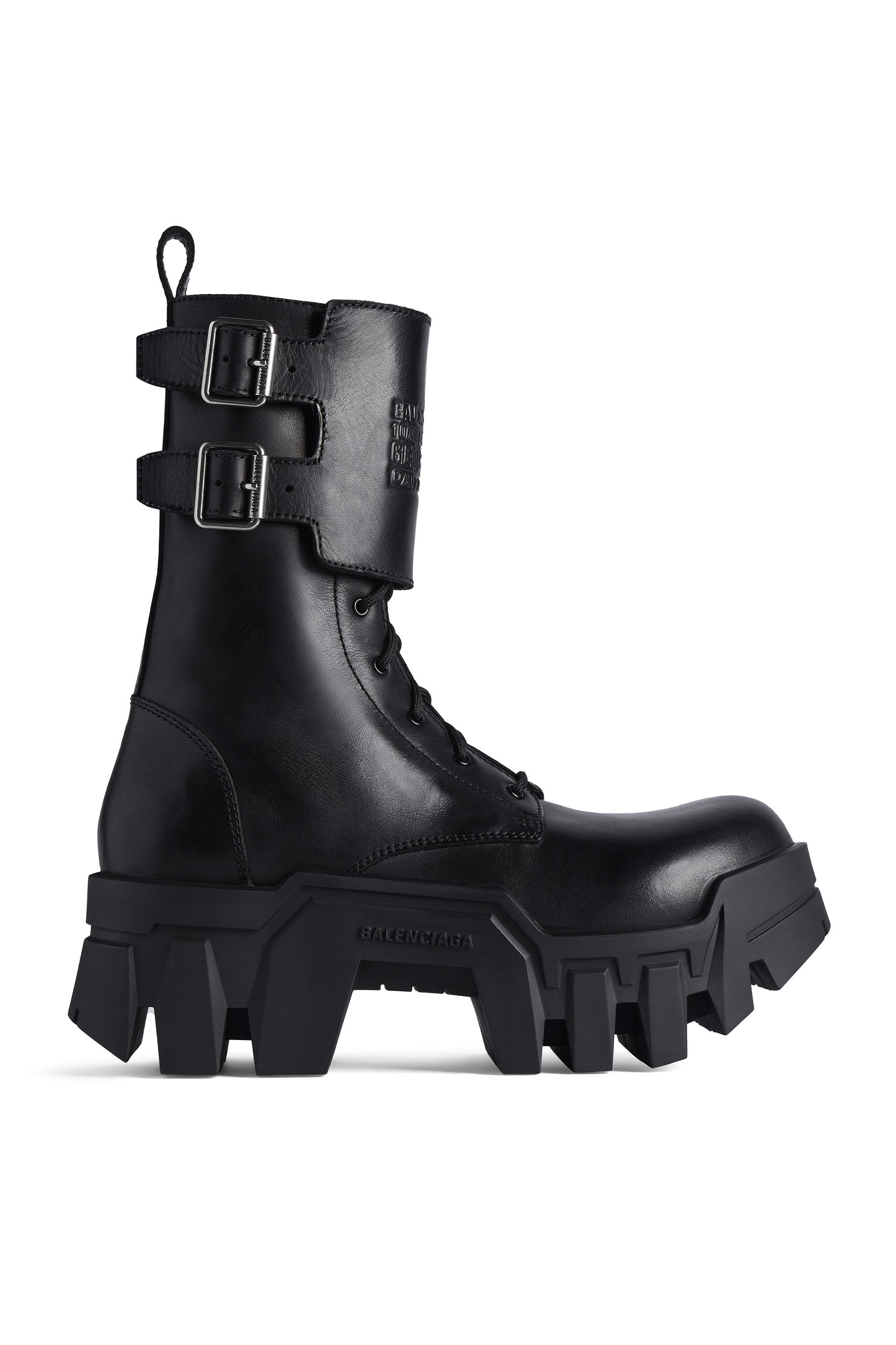 بوت بتصميم عسكري بأريطة ونعل سميك مجوف