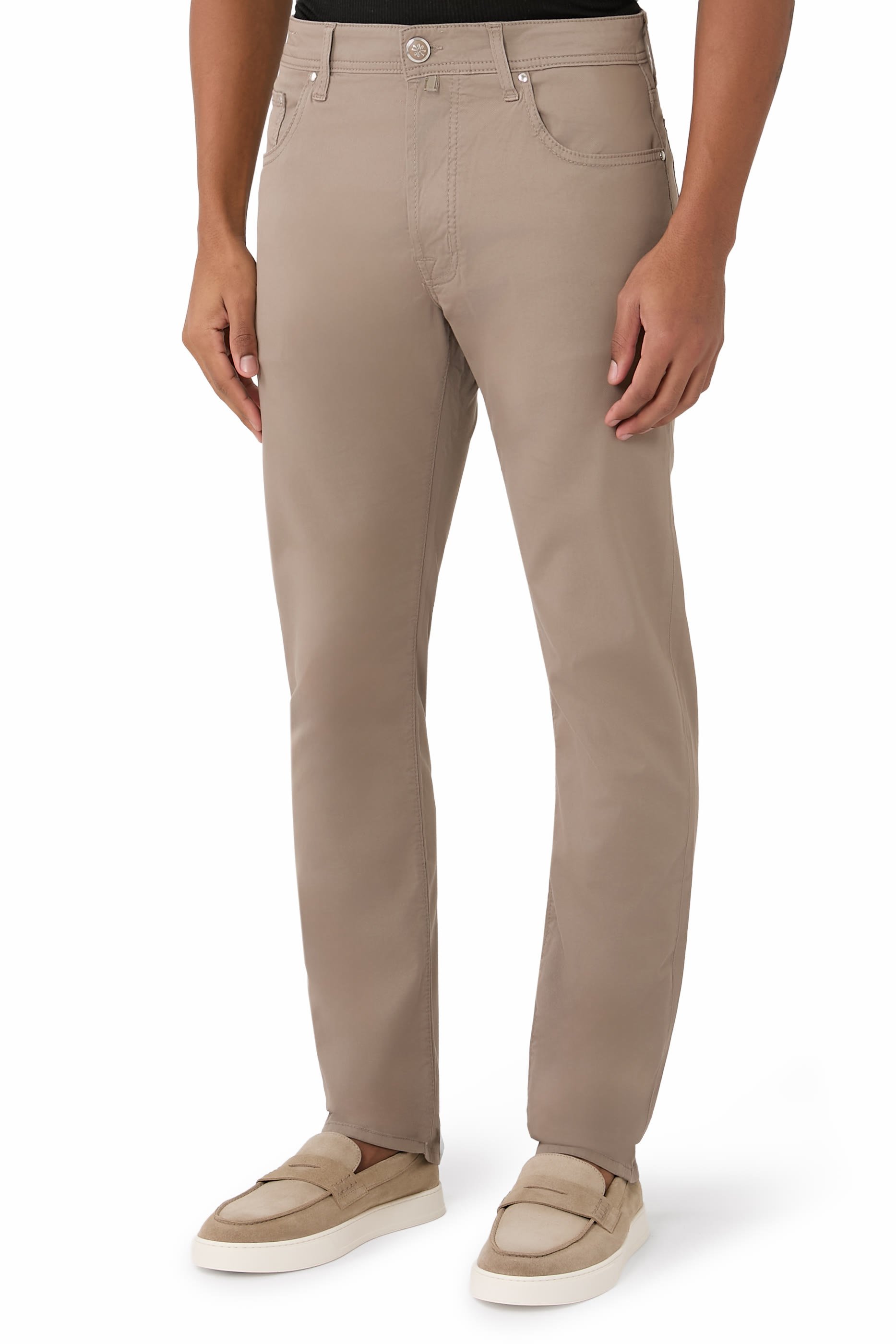 بنطال بارد بقصة ضيقة عادية وخمس جيوب