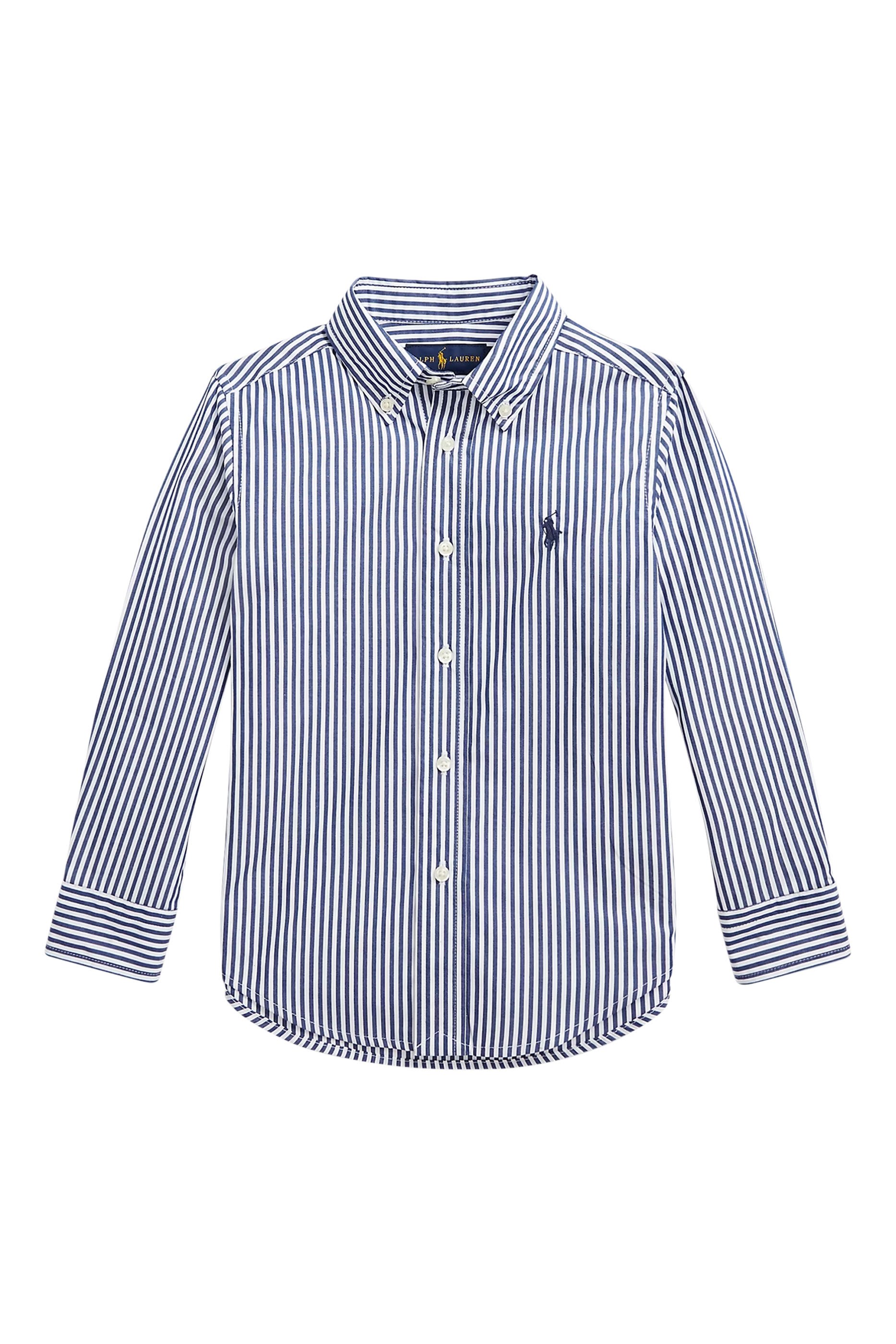 قميص مخطط قطن بوبلين للأطفال