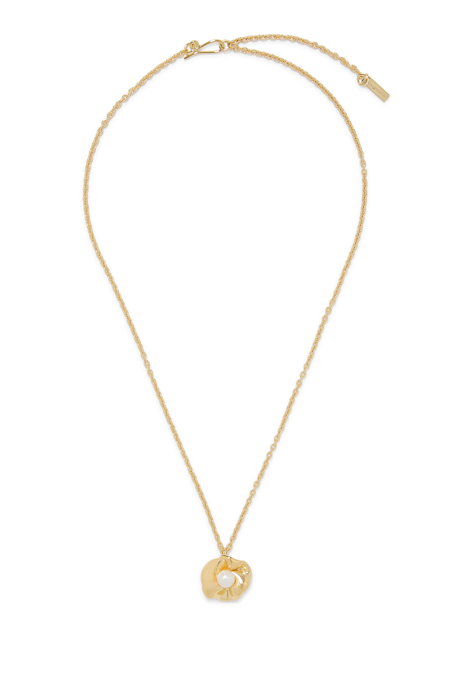 قلادة ريم أوديسي مزينة باللؤلؤ، فضة استرلينية معاد تدويرها مطلية بذهب أصفر عيار 18