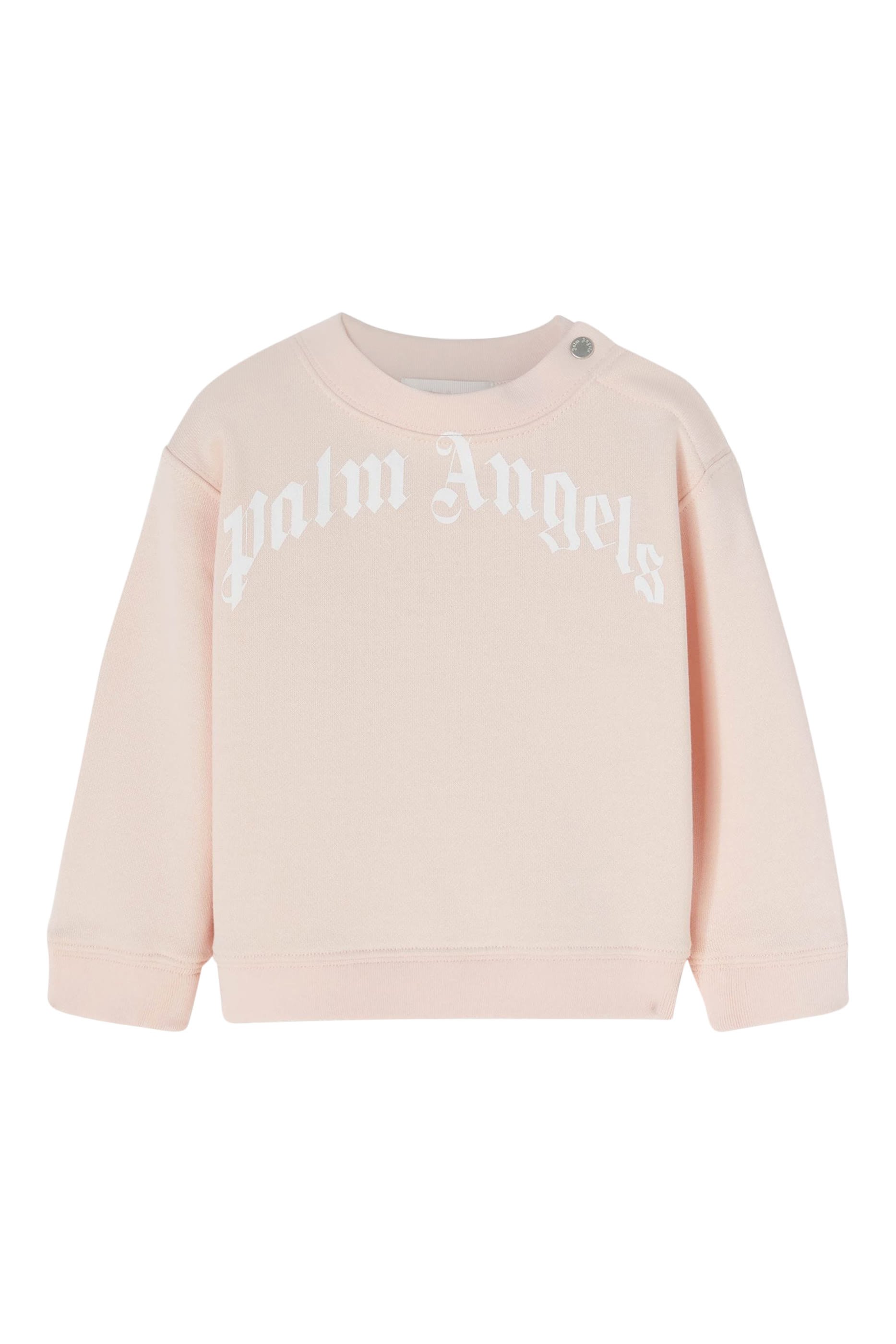 سويت شيرت بياقة ضيقة بطبعات شعار الماركة مقوس للأطفال