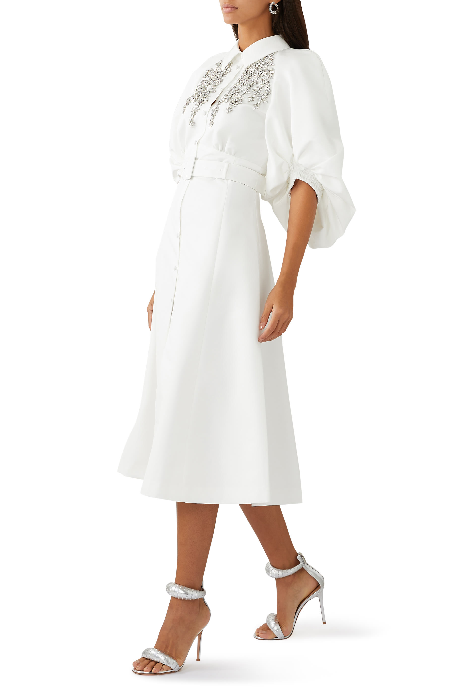 صندل بيجو 105 مرصع بالكريستال جلد لامع