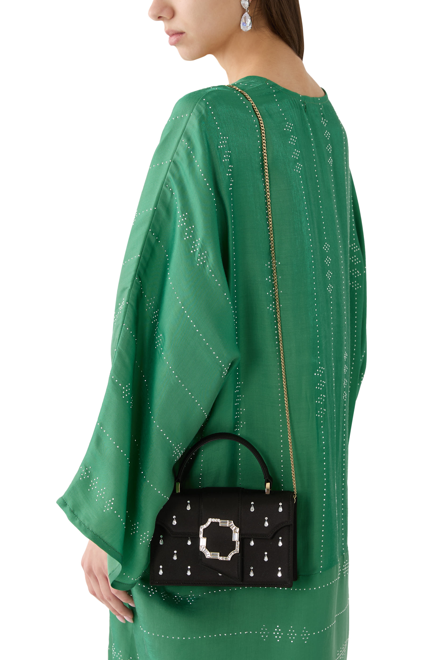 حقيبة يد أودري صغيرة مزينة بساتان