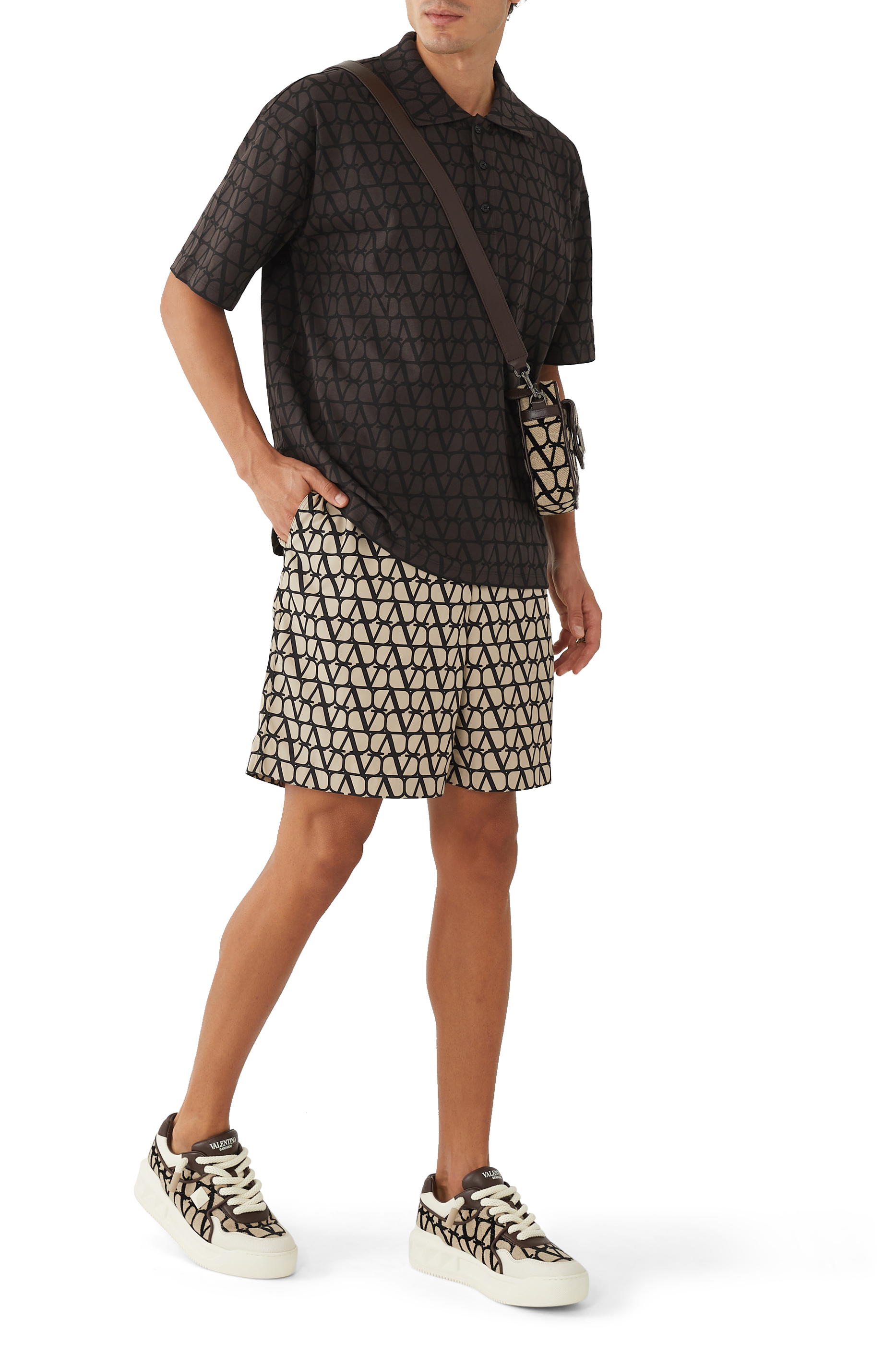 قميص بولو بنقشة توال ايكونغراف