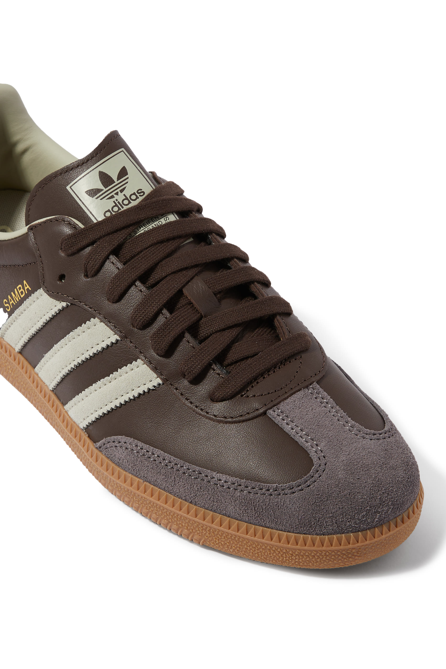 سنيكرز سامبا او جي أسفل الكاحل جلد وشمواه