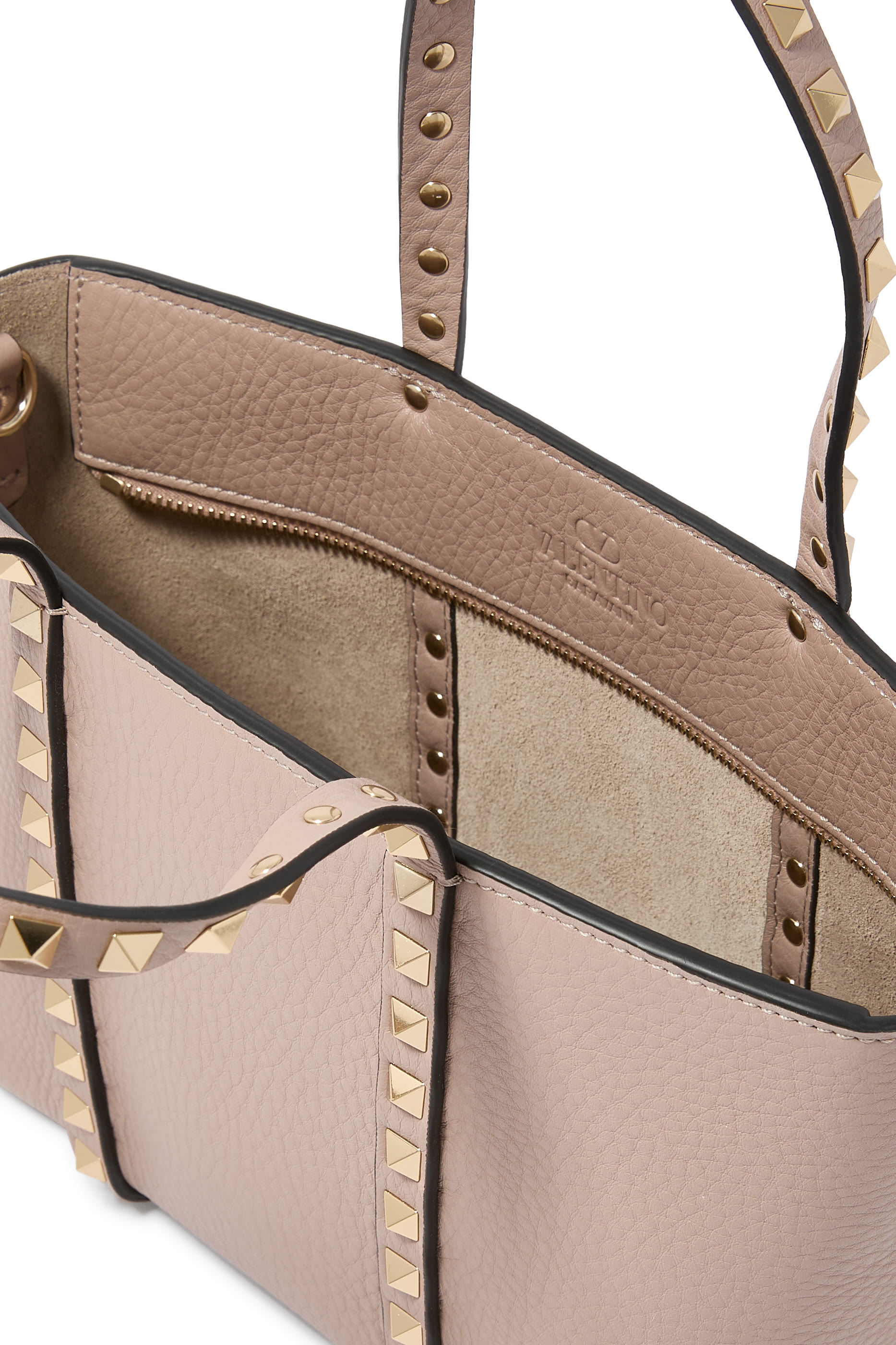 حقيبة يد بحلي هرمية جلد